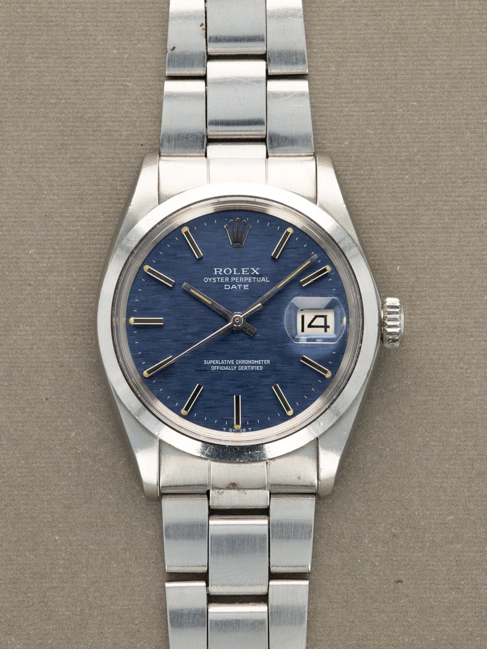 Rolex Oyster Perpetual Date Ref. 1500 - Blue 'Mosaic' Dial