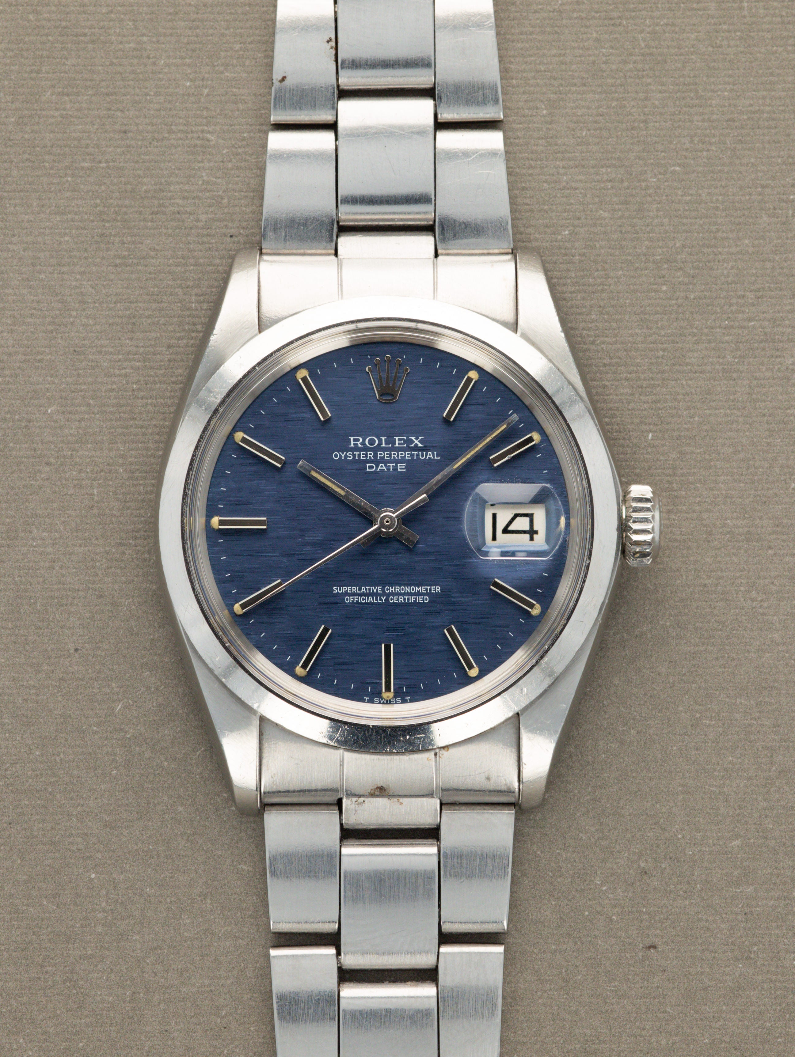 Rolex Oyster Perpetual Date Ref. 1500 - Blue 'Mosaic' Dial