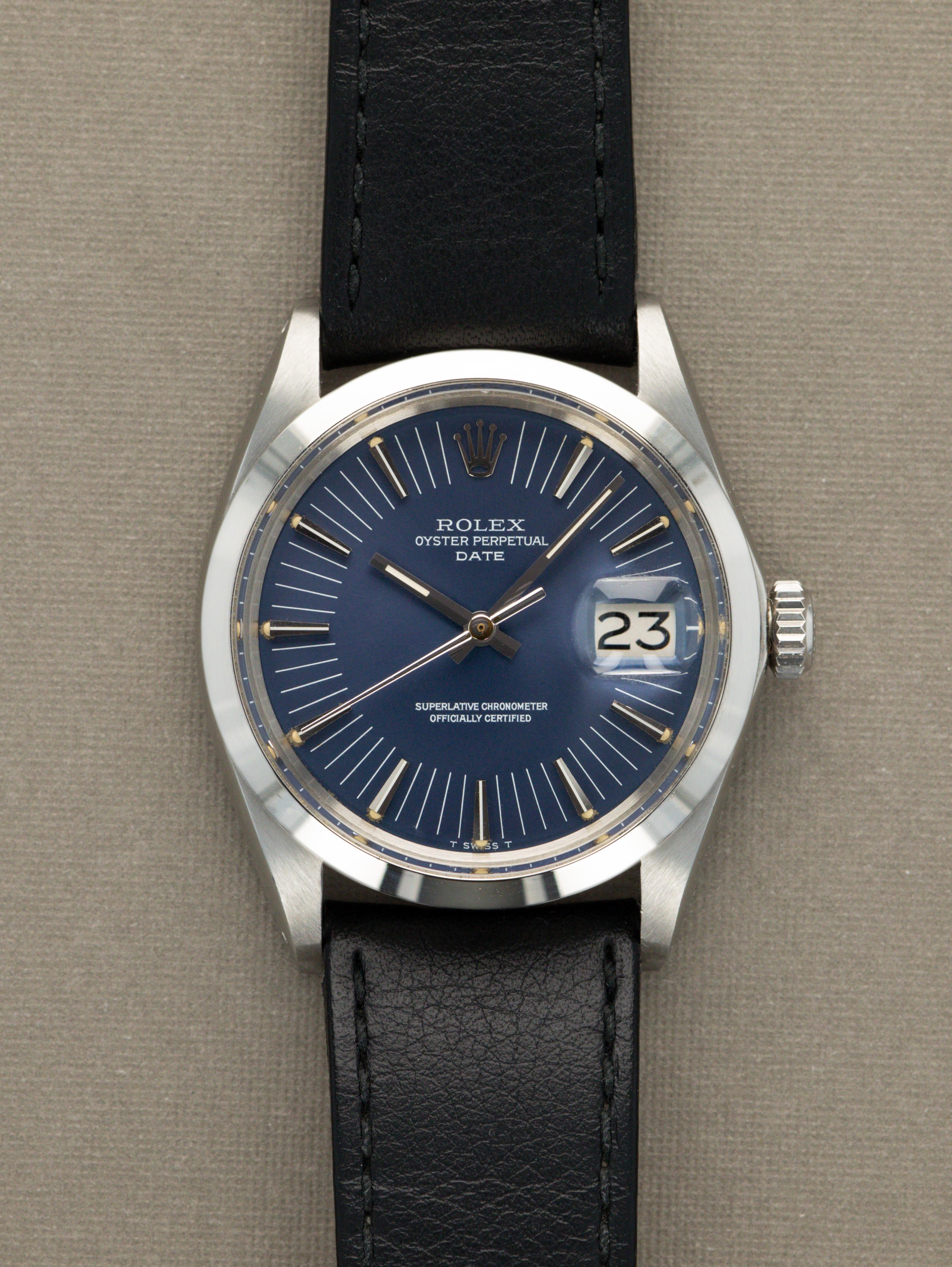 Rolex Oyster Perpetual Date Ref. 1500 - Blue 'Long Index' Dial