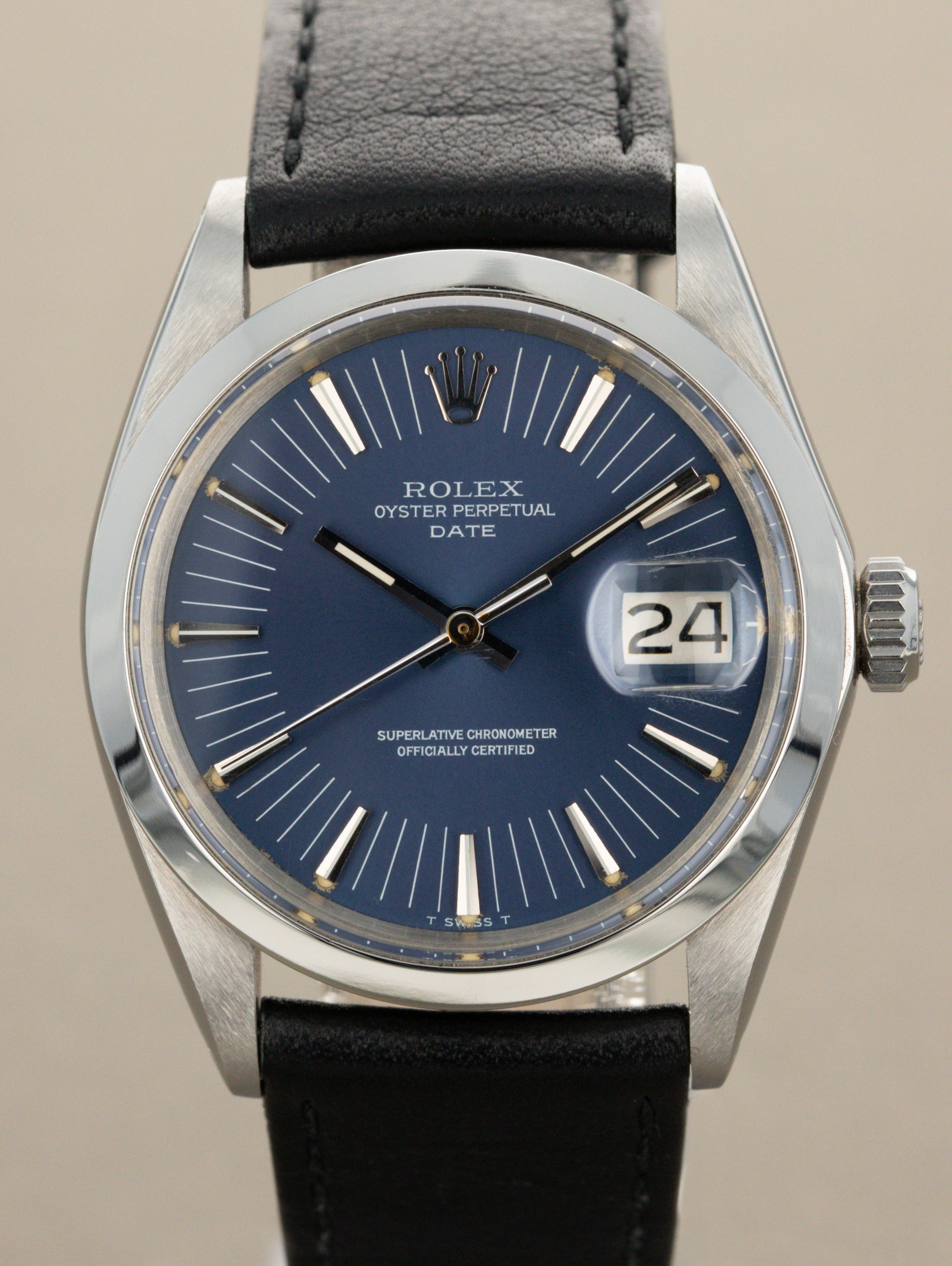 Rolex Oyster Perpetual Date Ref. 1500 - Blue 'Long Index' Dial