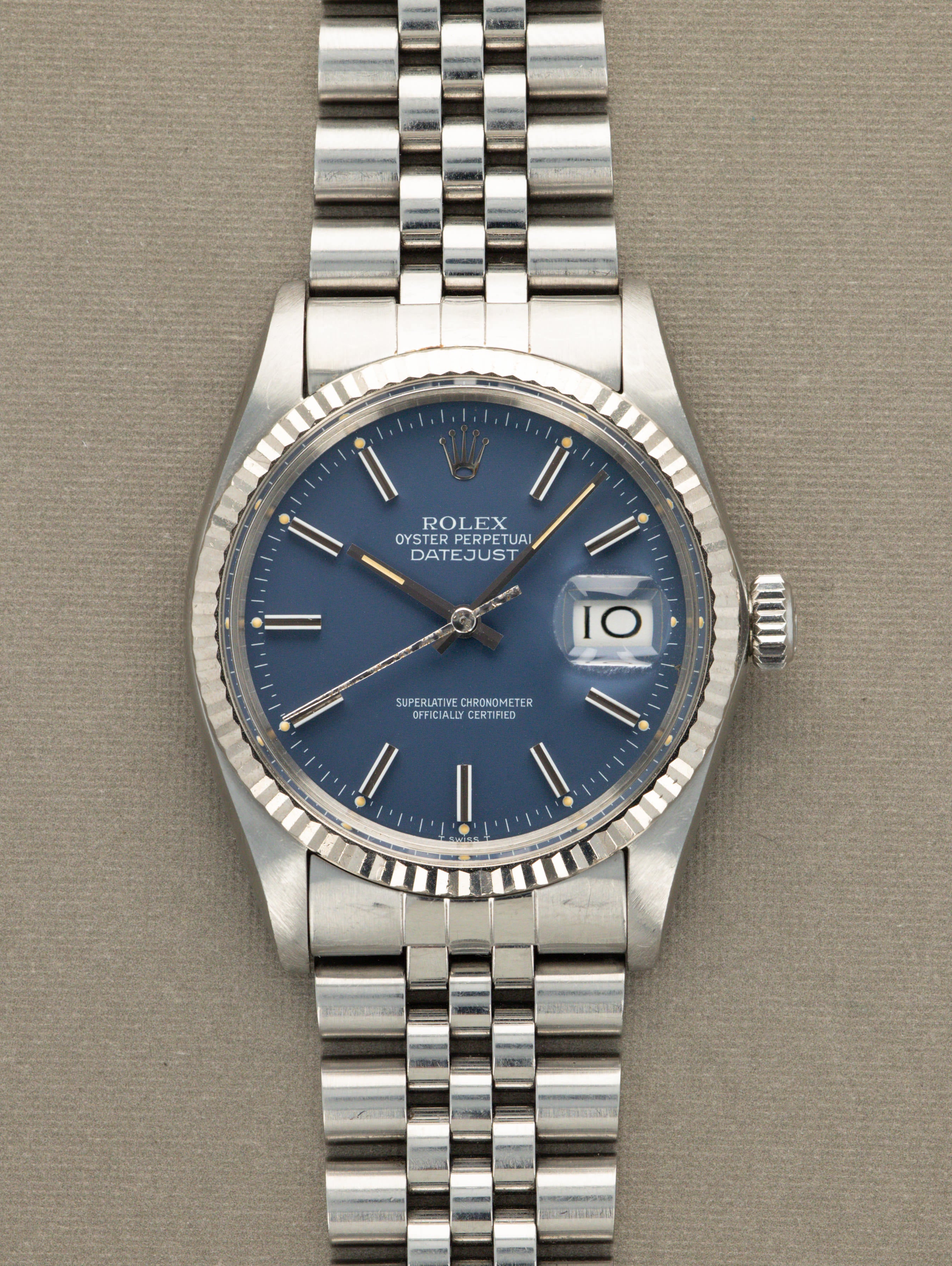 Rolex Datejust Ref. 16014 - Blue 'Satin' Dial Unpolished