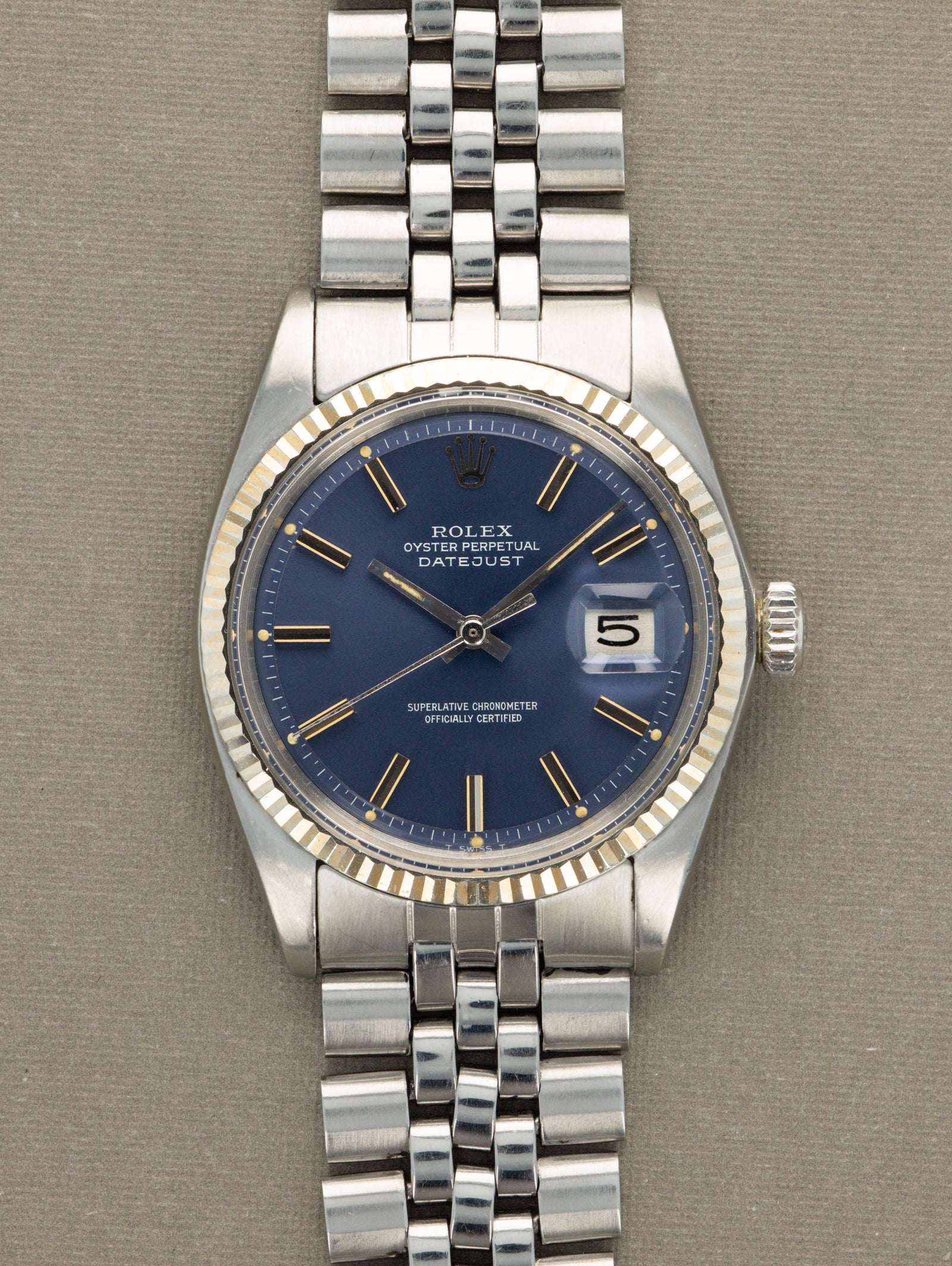Rolex Datejust Ref. 1601 - Blue 'Satin' Dial Unpolished