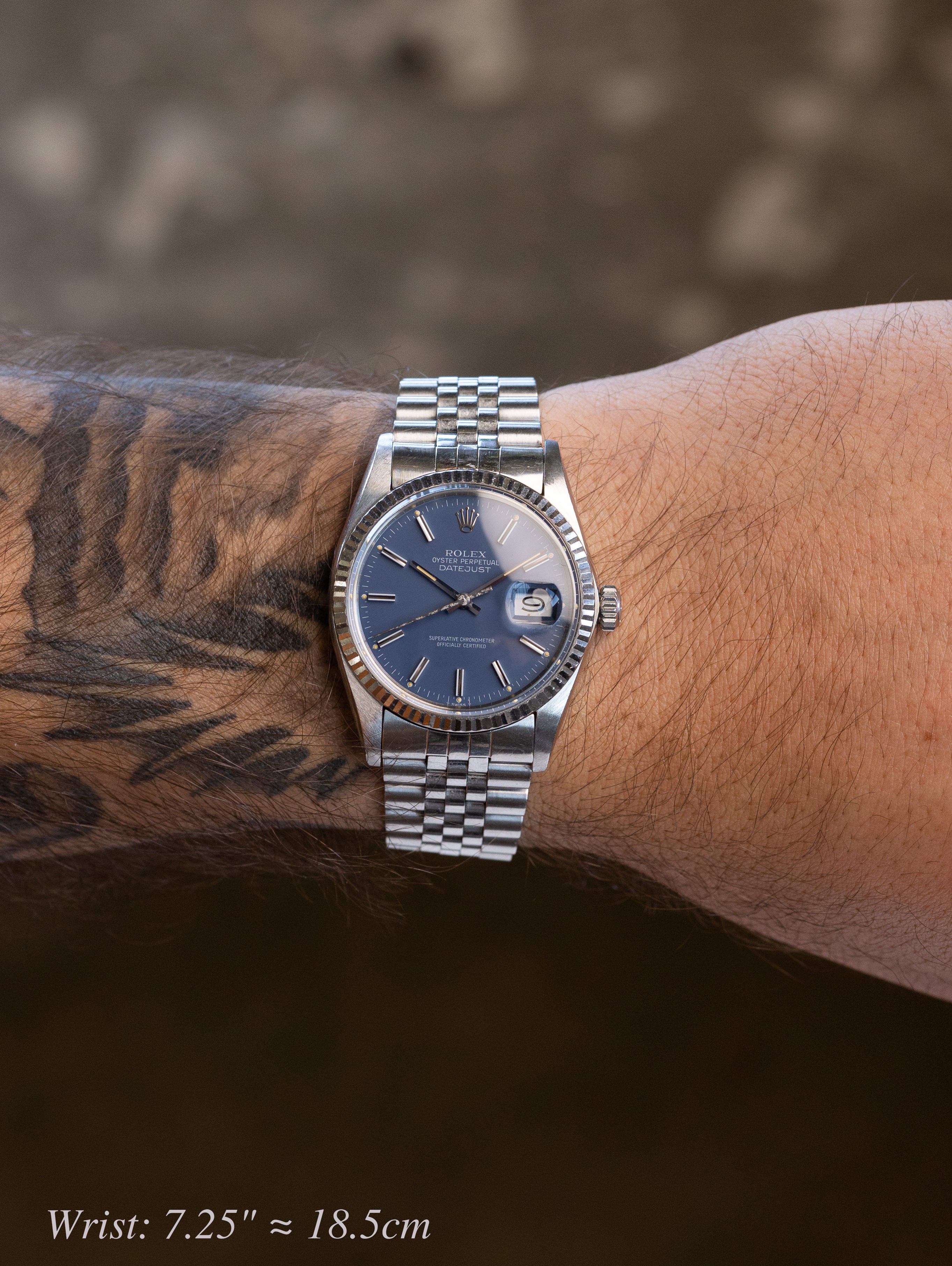 Rolex Datejust Ref. 16014 - Blue 'Satin' Dial Unpolished