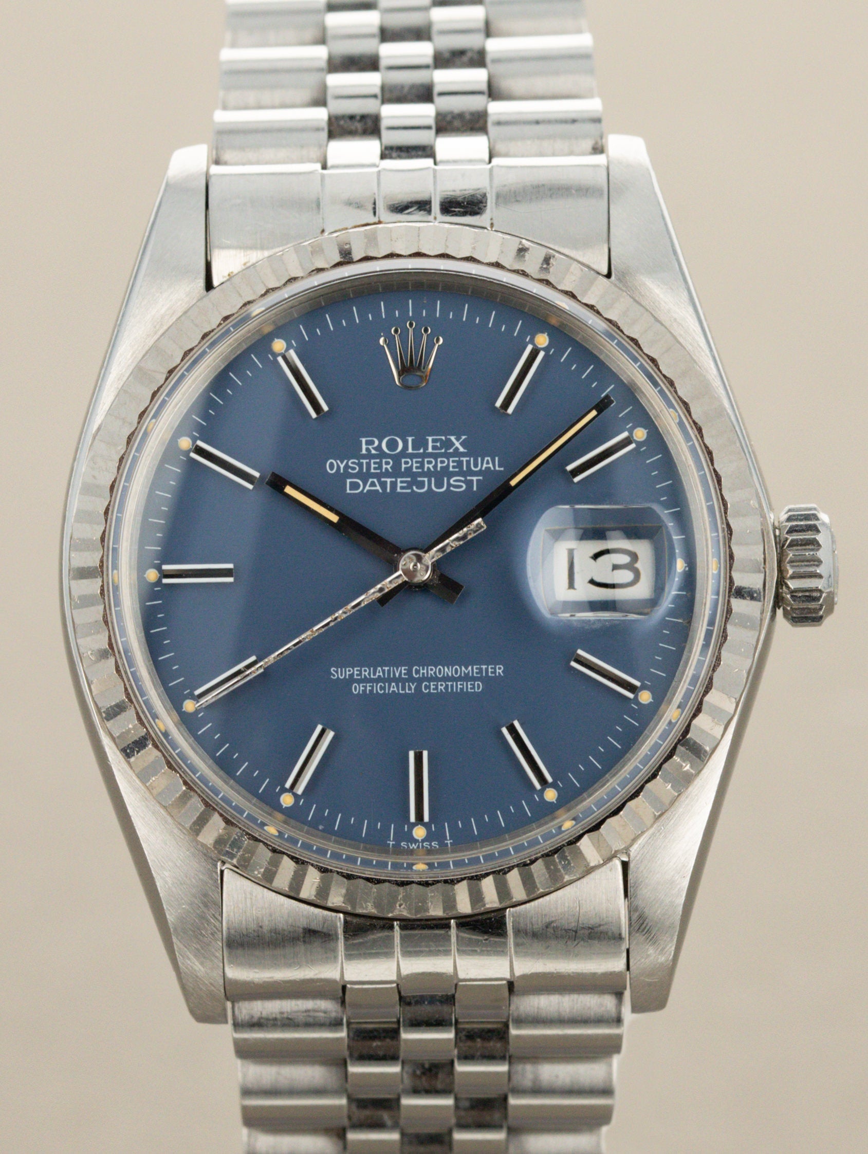 Rolex Datejust Ref. 16014 - Blue 'Satin' Dial Unpolished