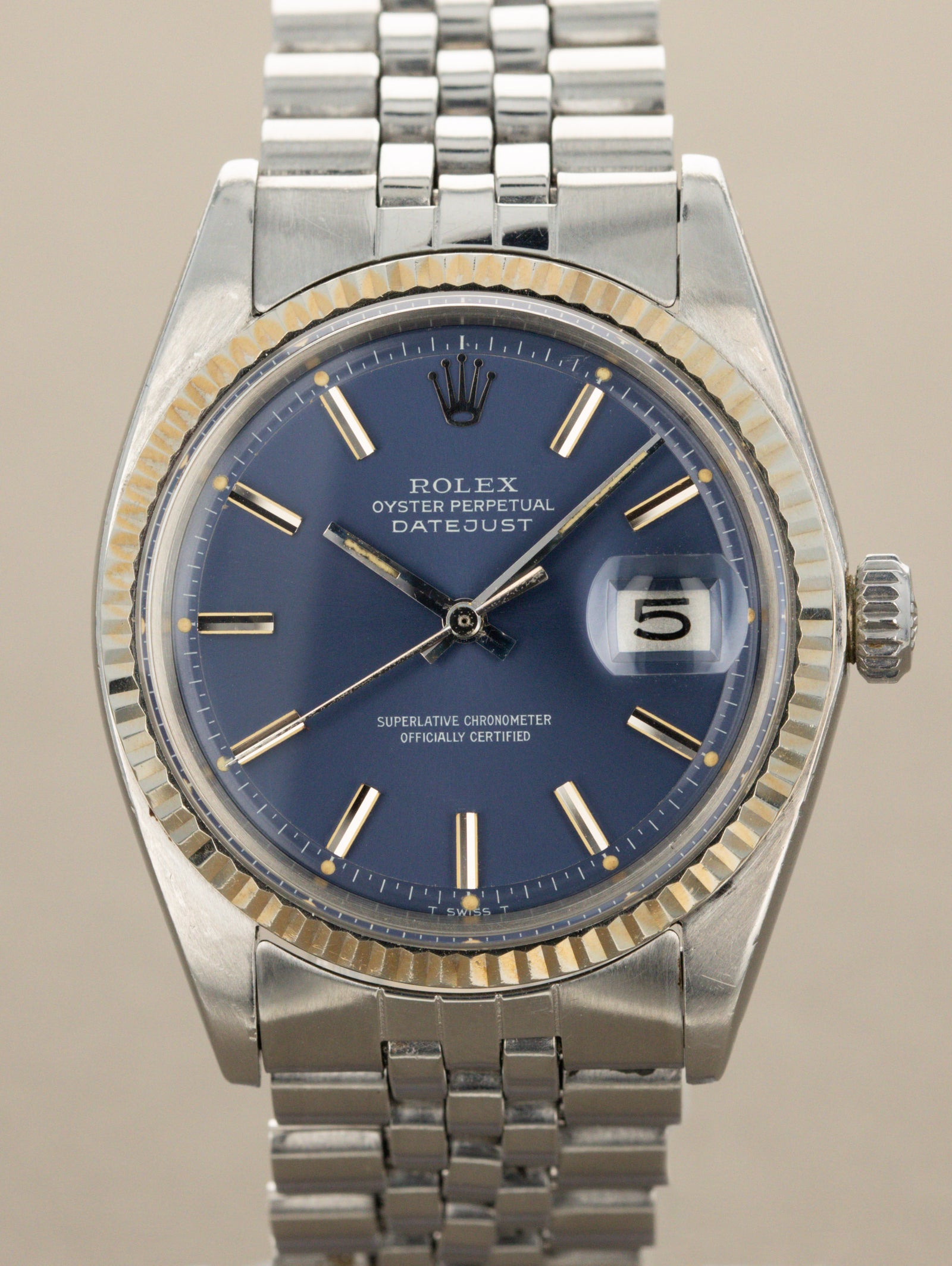 Rolex Datejust Ref. 1601 - Blue 'Satin' Dial Unpolished