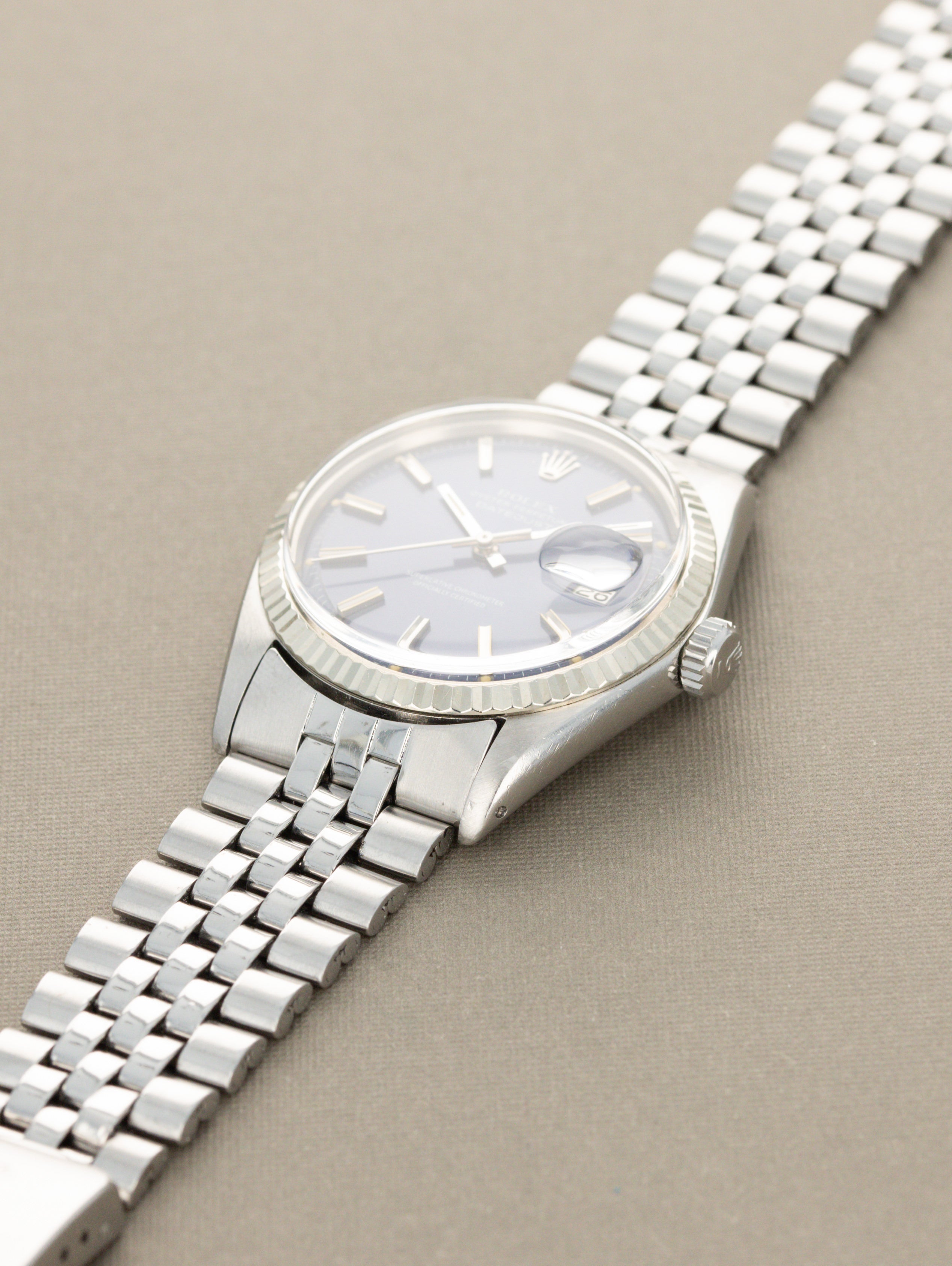 Rolex Datejust Ref. 1601 - Sunburst Blue 'Wideboy' Dial