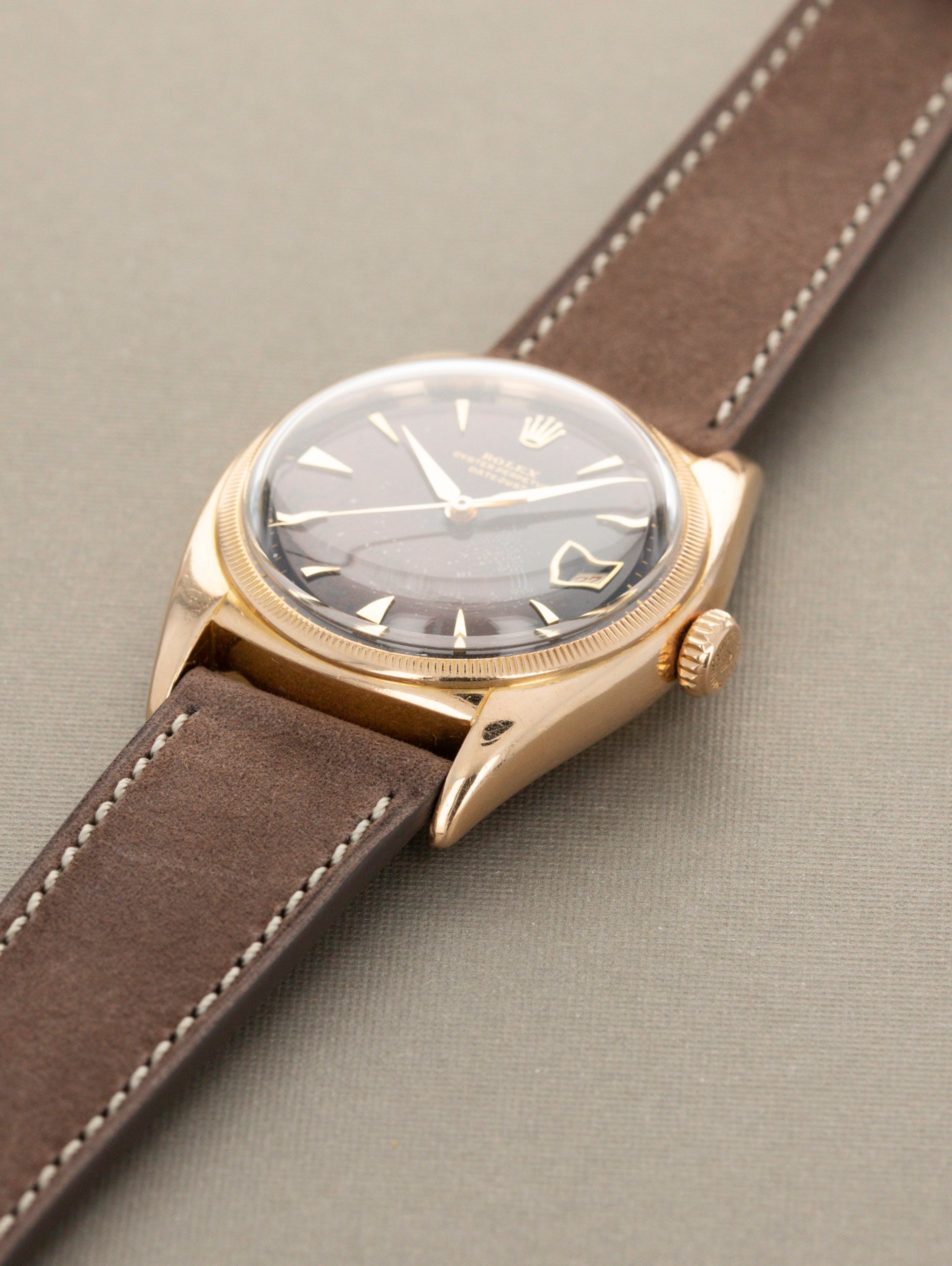 Rolex Datejust Ref. 6105 Rose Gold - 'Tropical' Dial
