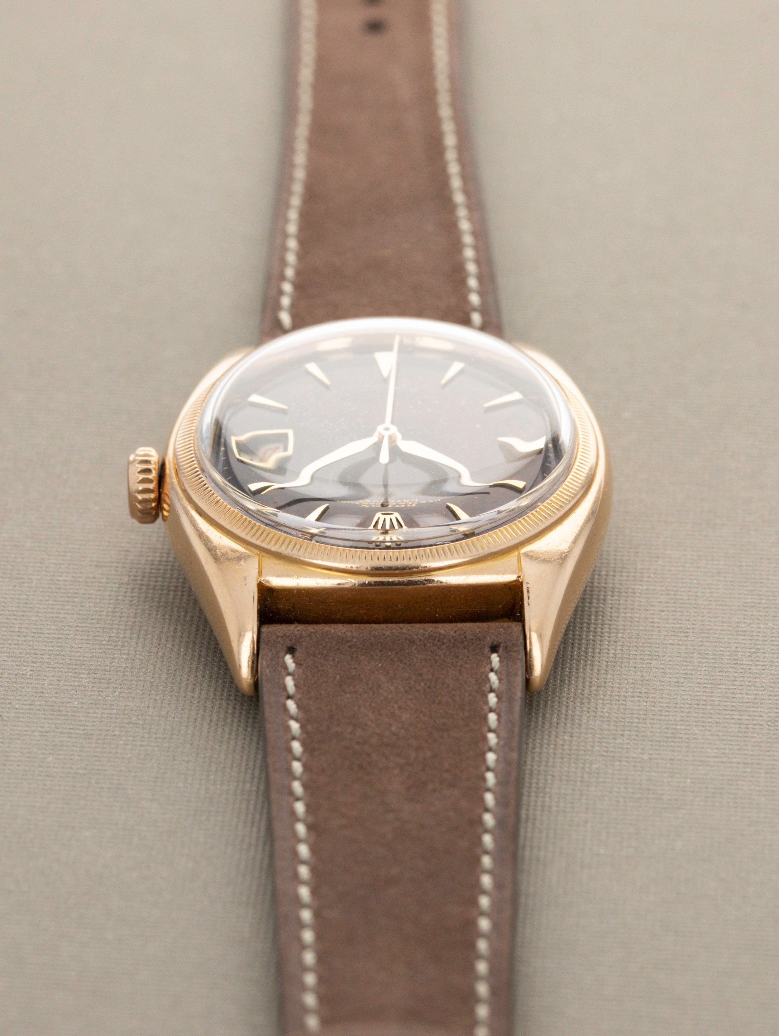 Rolex Datejust Ref. 6105 Rose Gold - 'Tropical' Dial