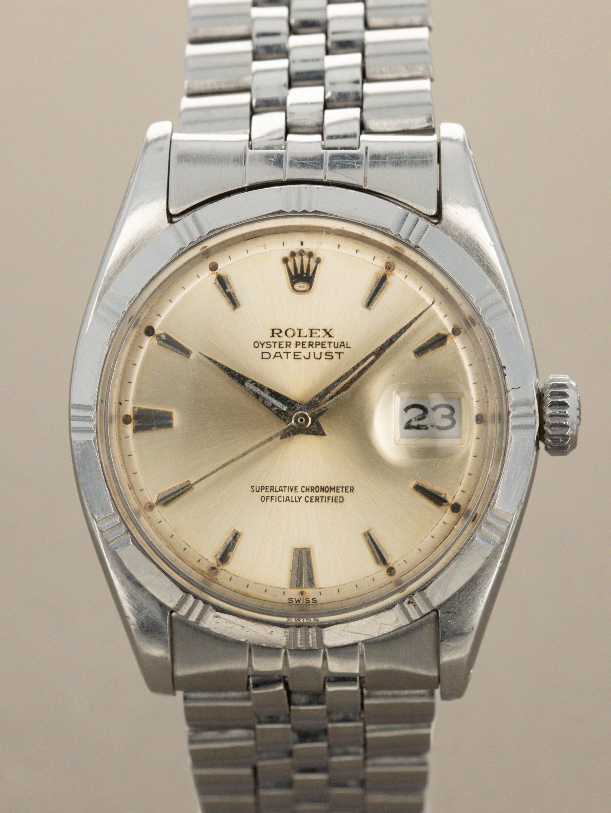 Rolex Datejust Ref. 1603 'Bamboo' - Sunburst Silver Patina Dial