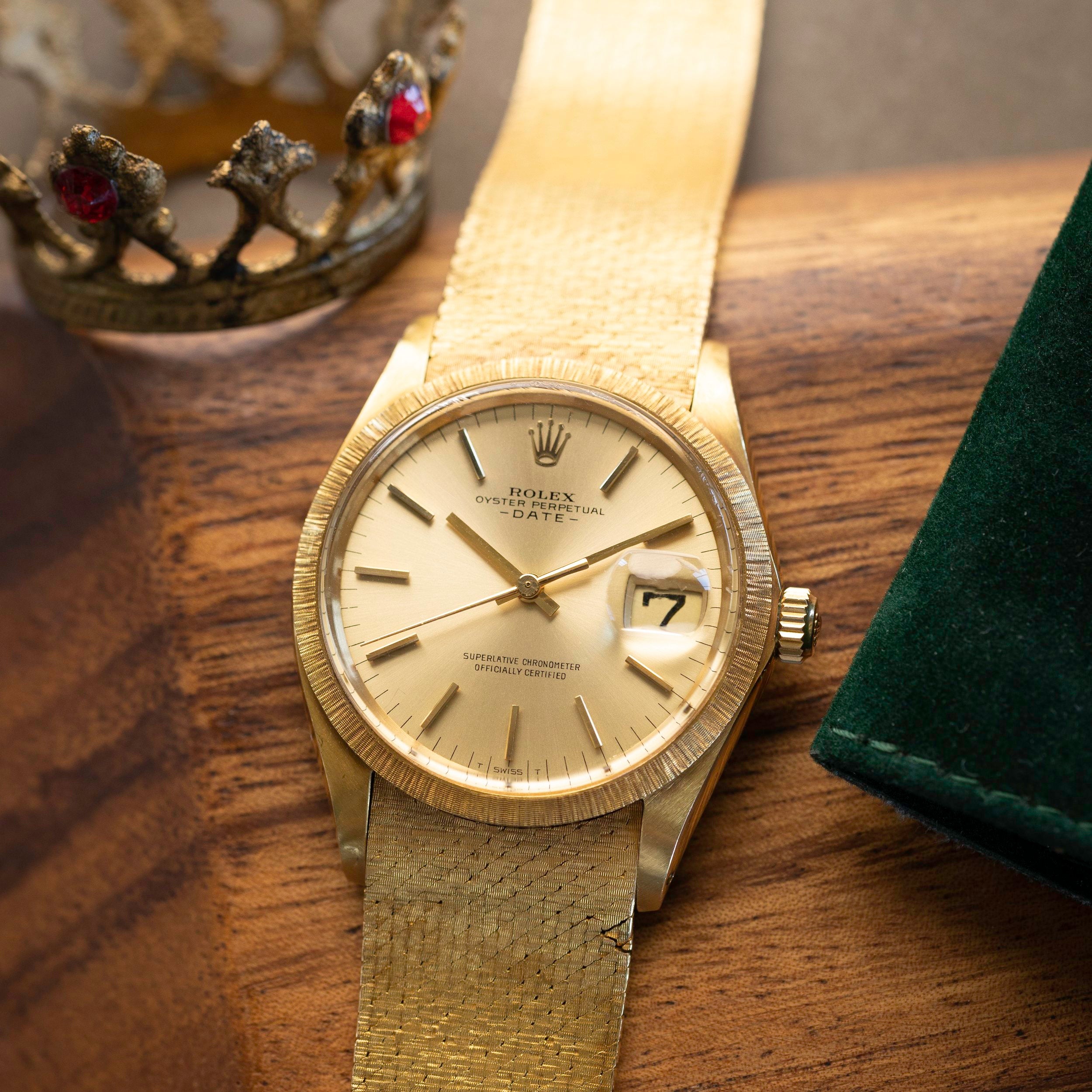 Rolex Date Ref. 1511 18k Mesh