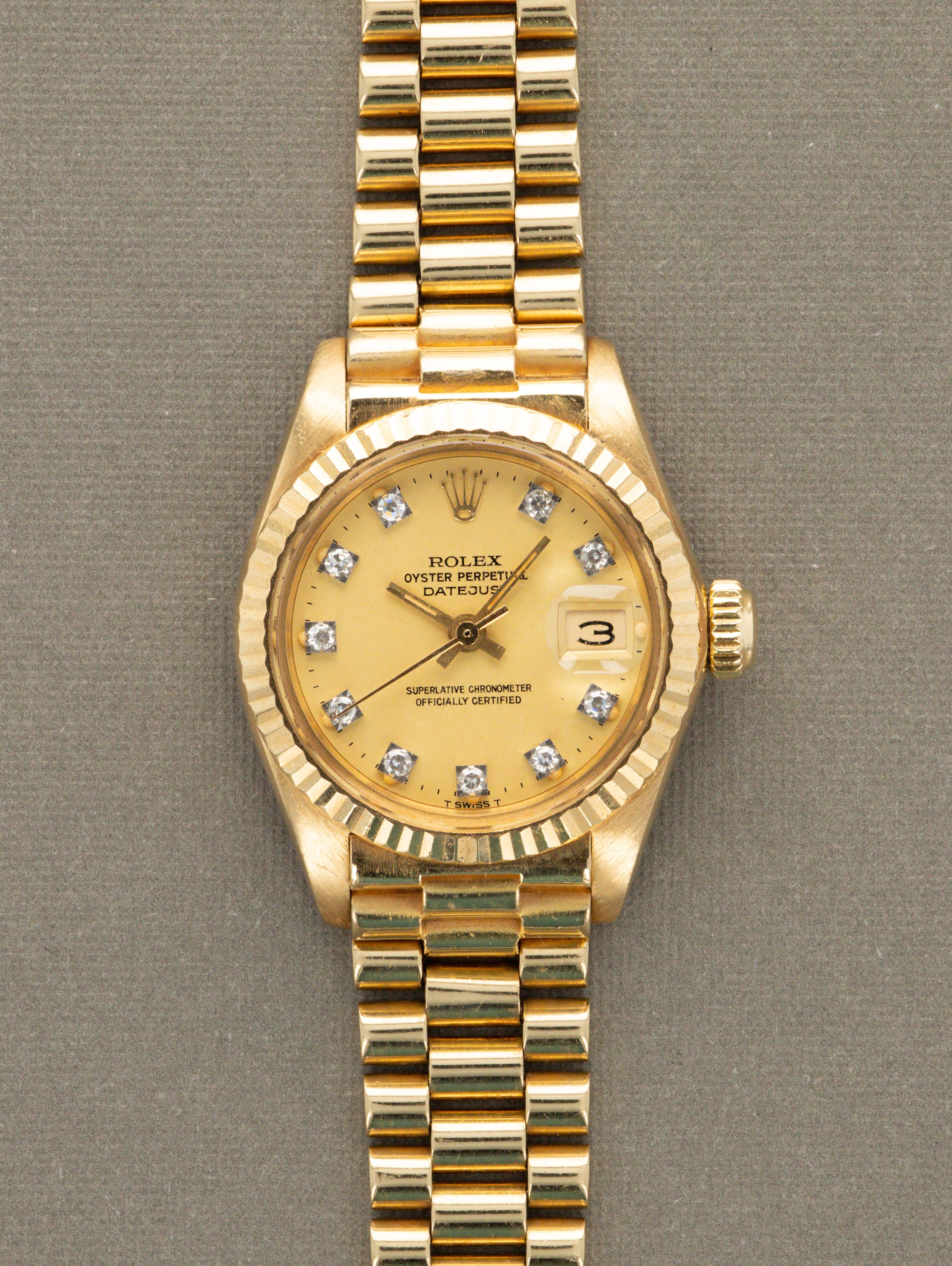 Rolex Lady Datejust Ref. 6917 - Satin Champagne Diamond Dial