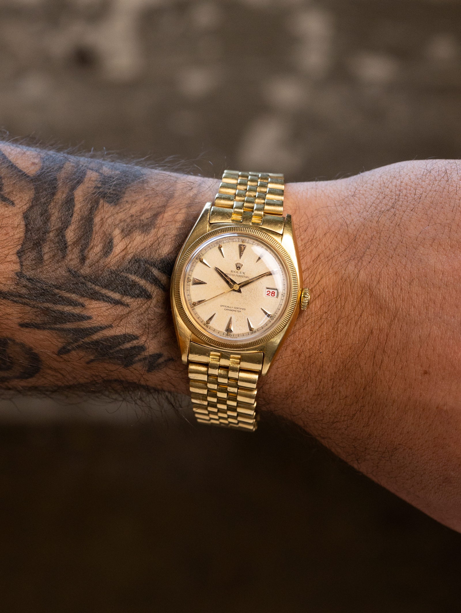 Rolex Datejust Ref. 6075 'Ovettone' - Silver Patina Dial