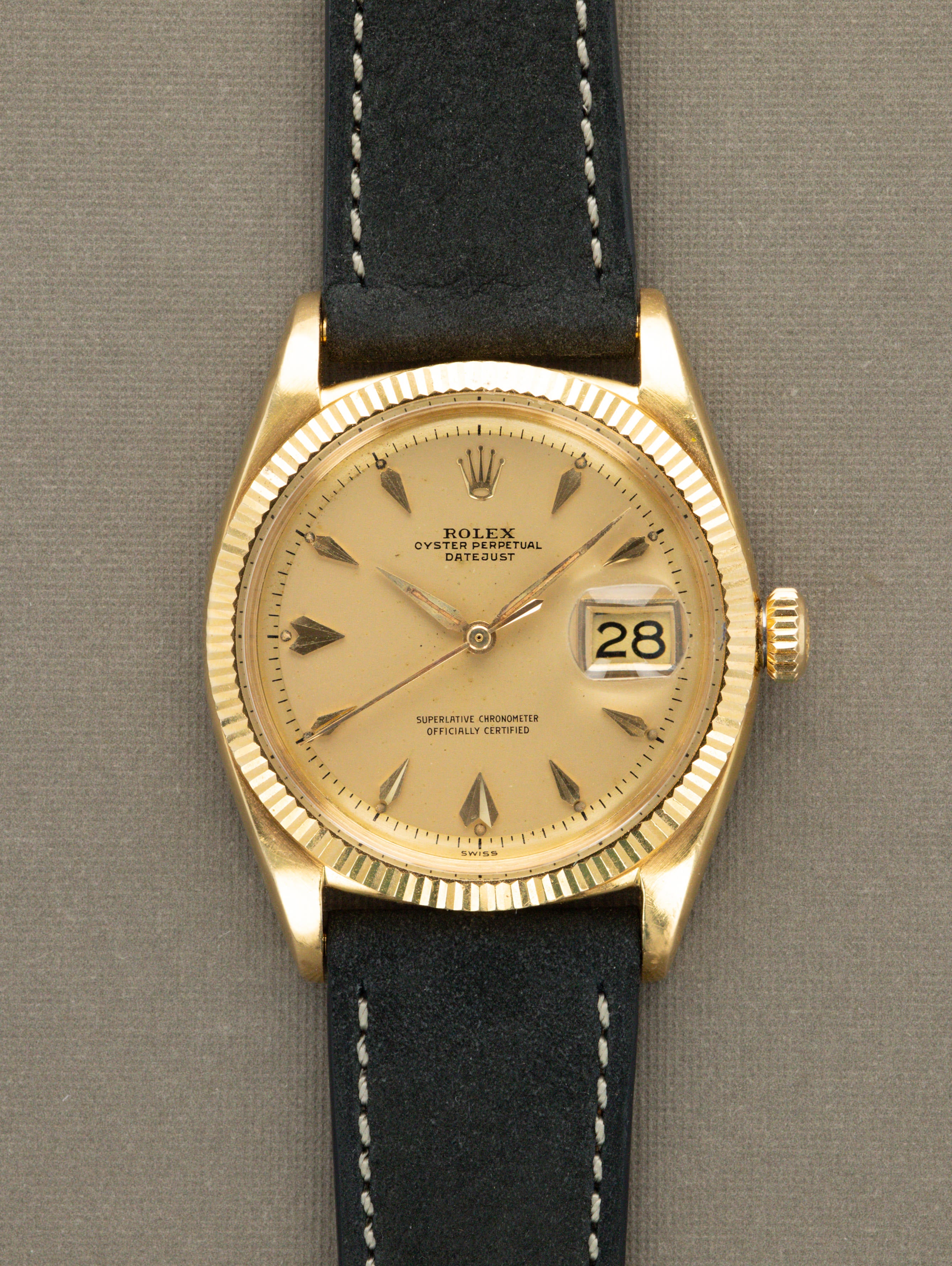 Rolex Datejust Ref. 6605 - Satin Champagne Dial