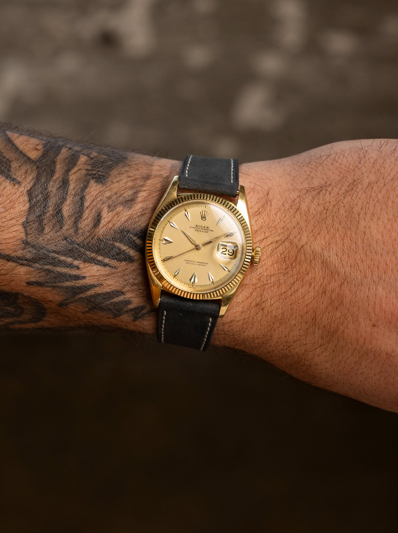 Rolex Datejust Ref. 6605 - Satin Champagne Dial