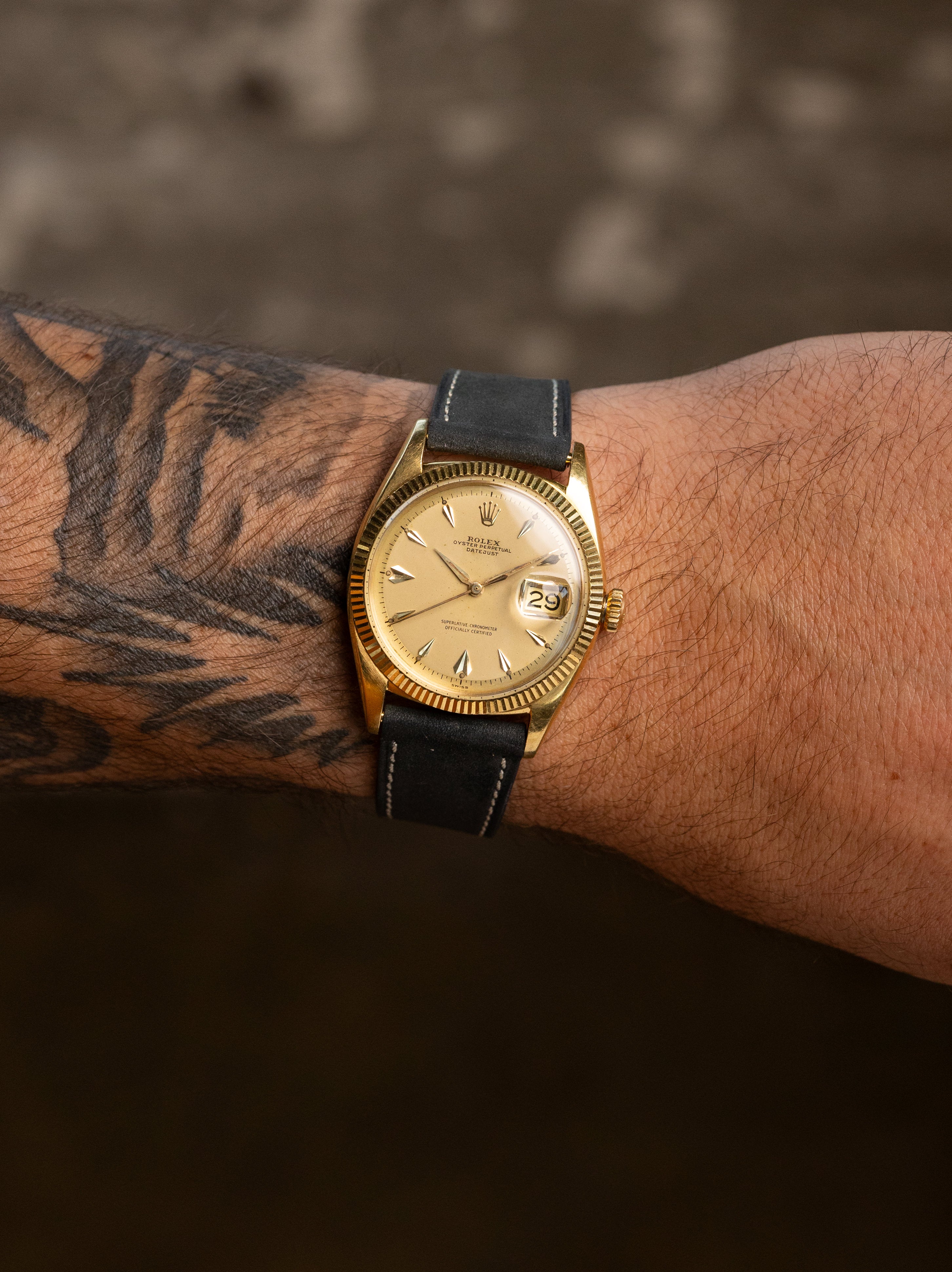 Rolex Datejust Ref. 6605 - Satin Champagne Dial