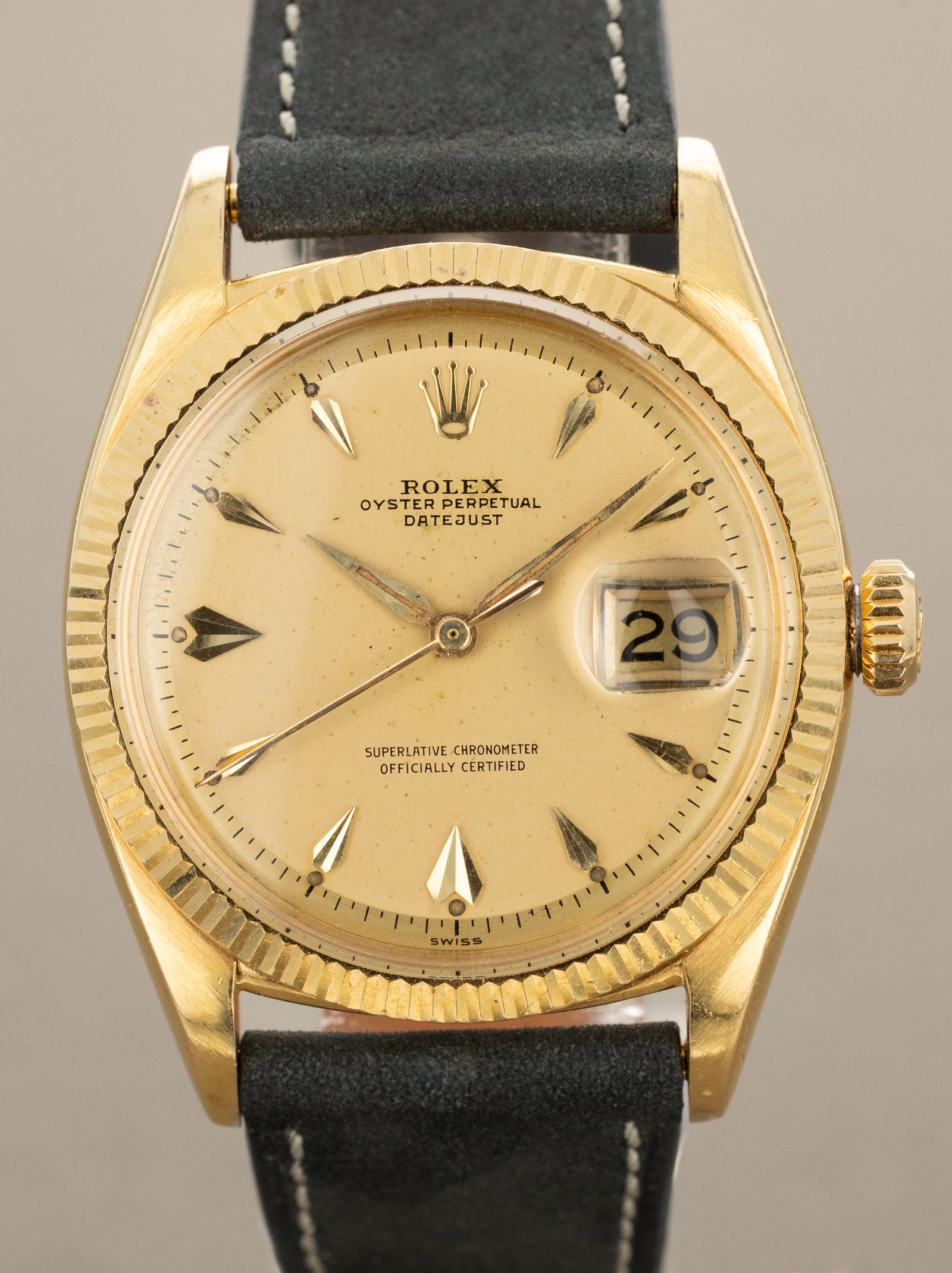 Rolex Datejust Ref. 6605 - Satin Champagne Dial