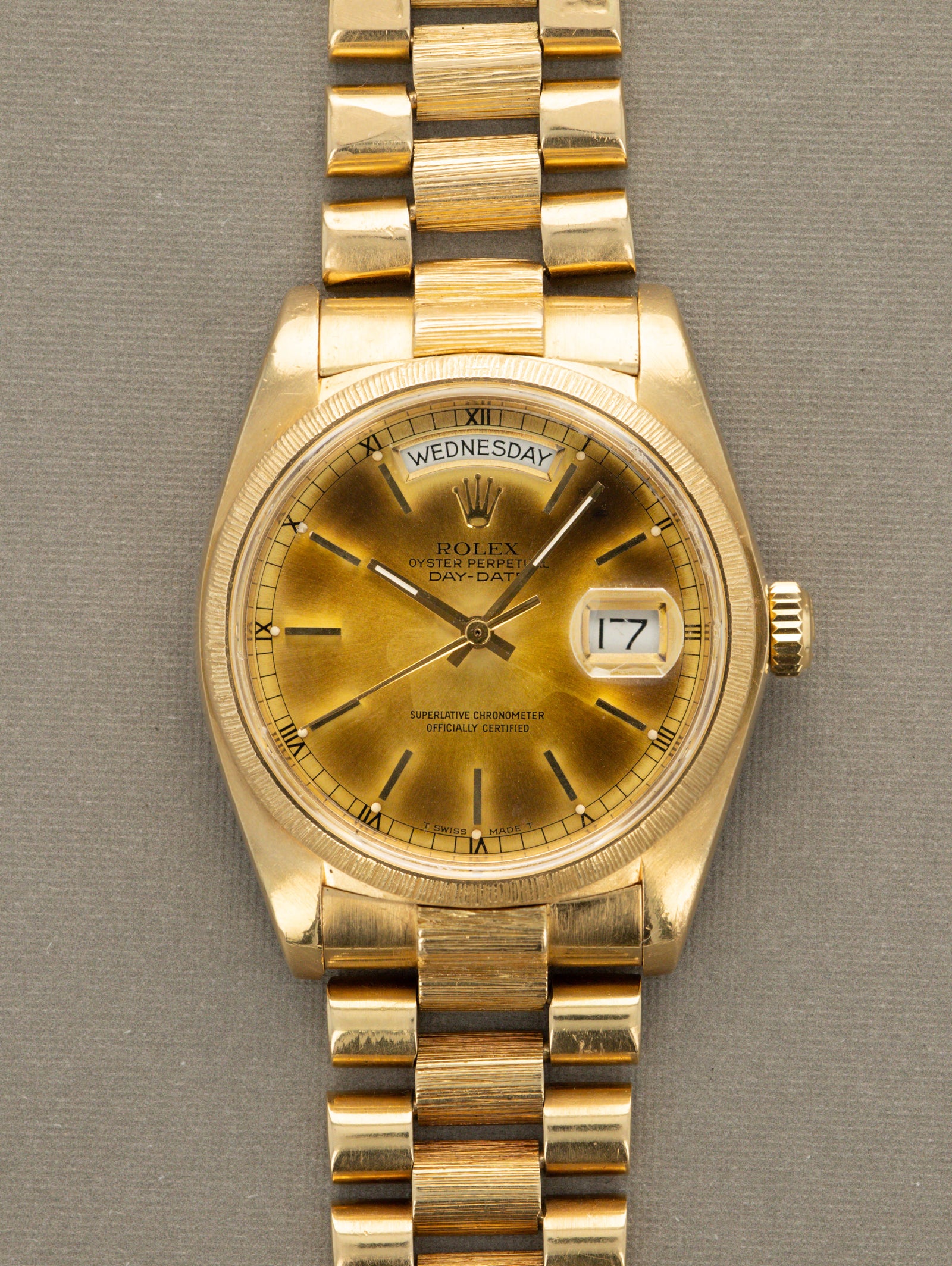 Rolex Day-Date Ref. 18078 - 'Bark' w/ Champagne 'Tropical' Dial Box & Papers