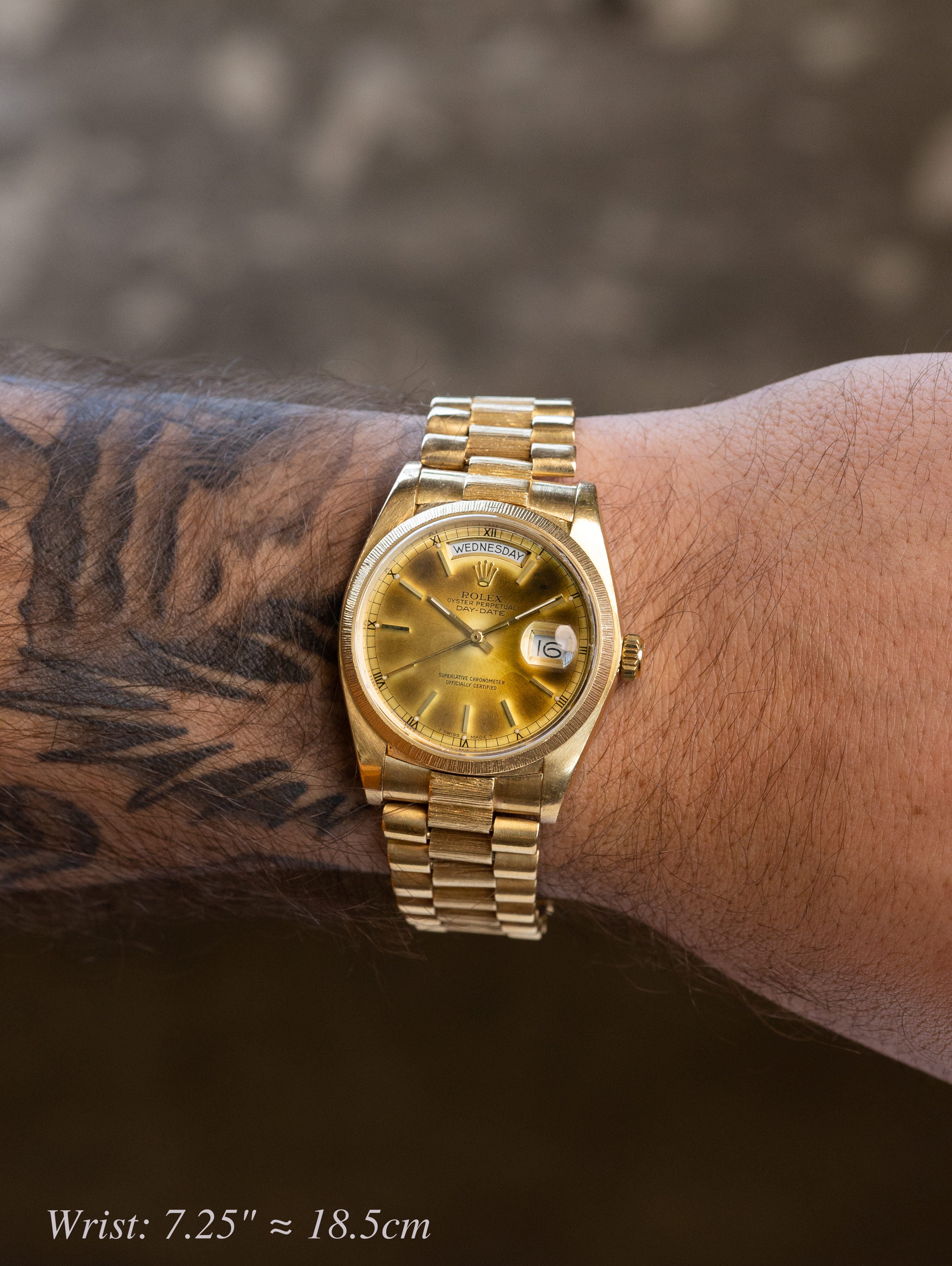 Rolex Day-Date Ref. 18078 - 'Bark' w/ Champagne 'Tropical' Dial Box & Papers