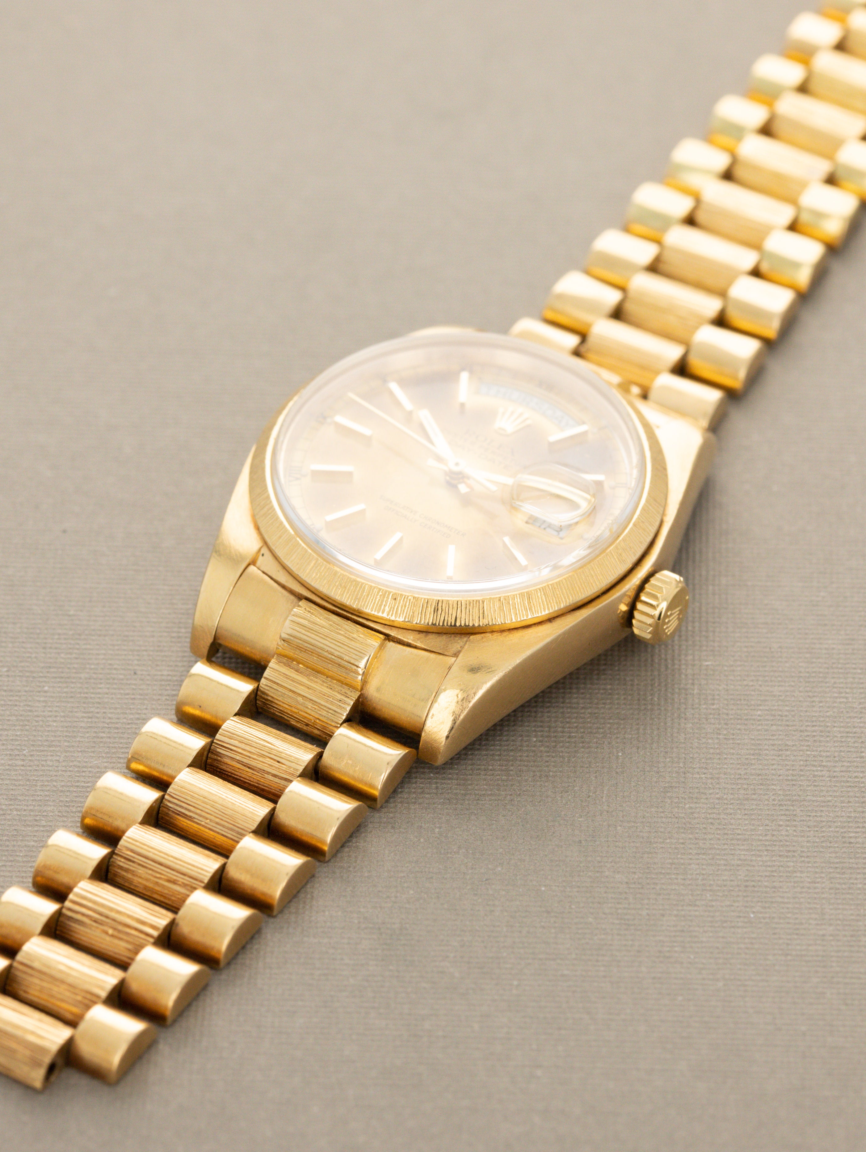 Rolex Day-Date Ref. 18078 - 'Bark' w/ Champagne 'Tropical' Dial Box & Papers