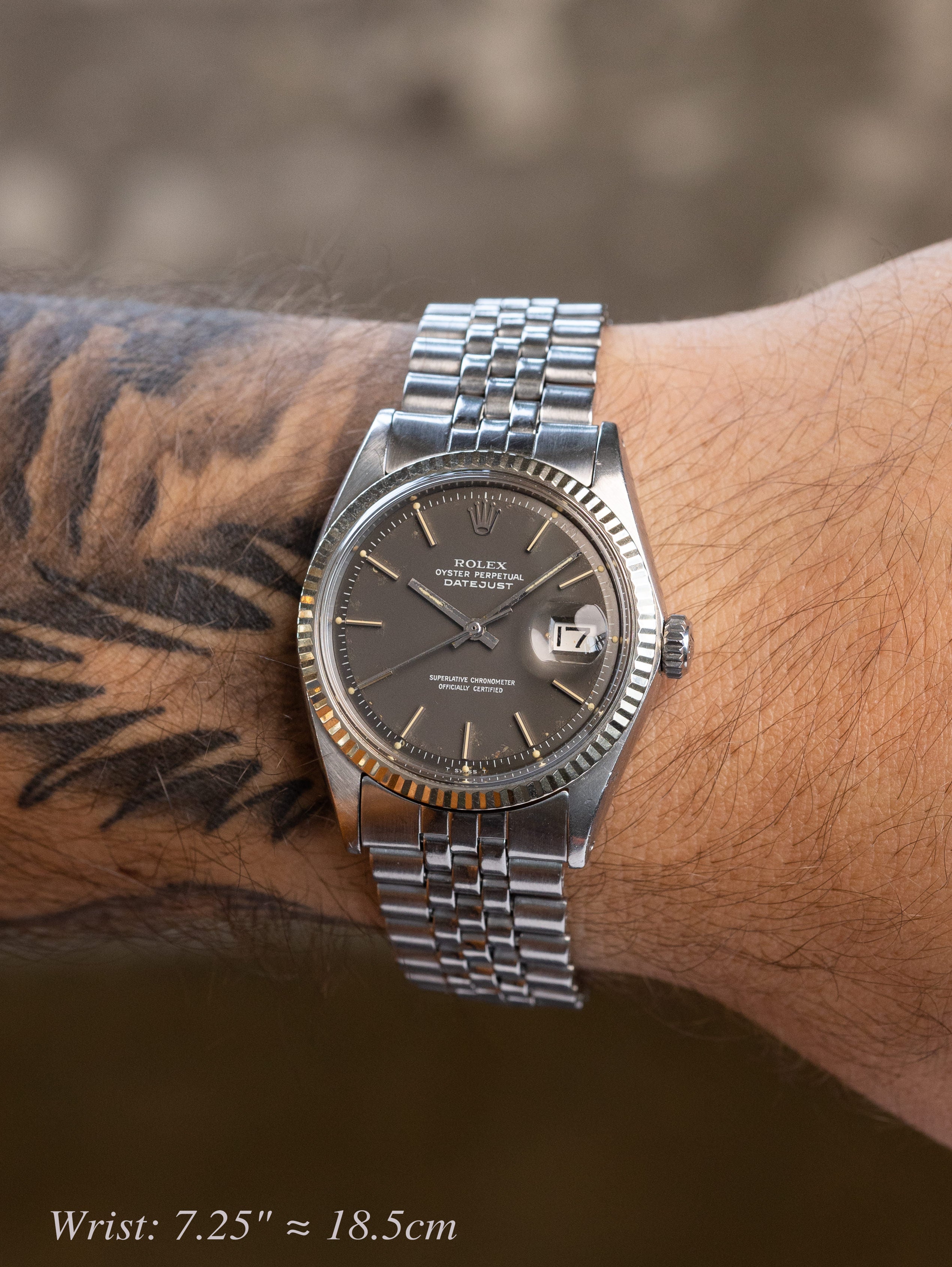 Rolex Datejust Ref. 1601 - Grey 'Satin' Dial Unpolished