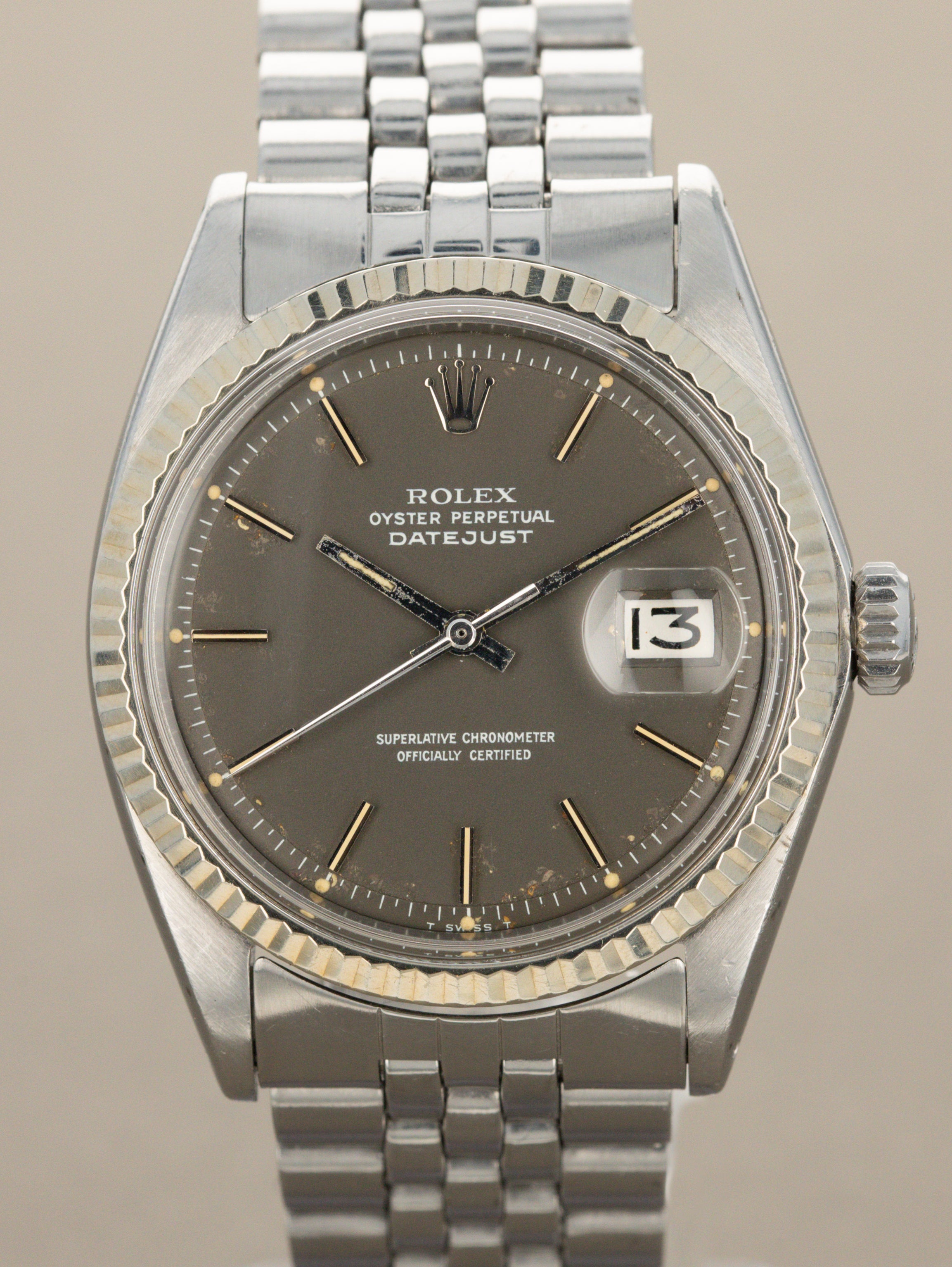 Rolex Datejust Ref. 1601 - Grey 'Satin' Dial Unpolished