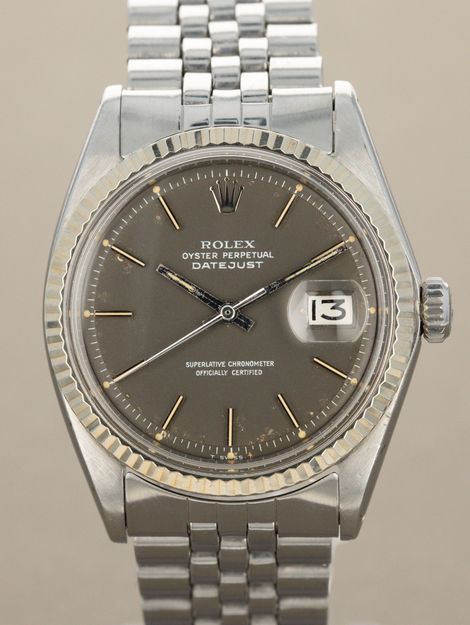 Rolex Datejust Ref. 1601 - Grey 'Satin' Dial Unpolished