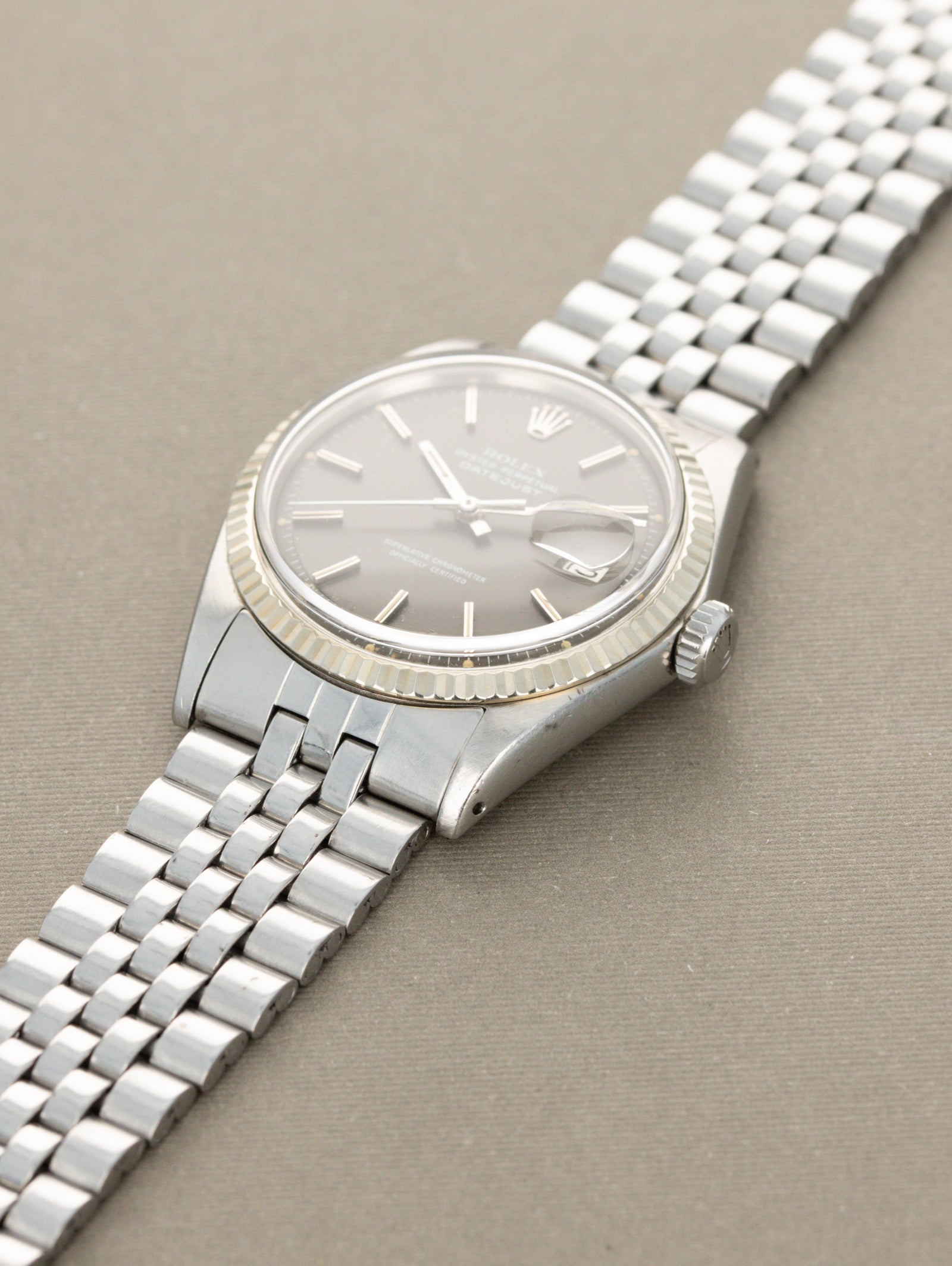 Rolex Datejust Ref. 1601 - Grey 'Satin' Dial Unpolished