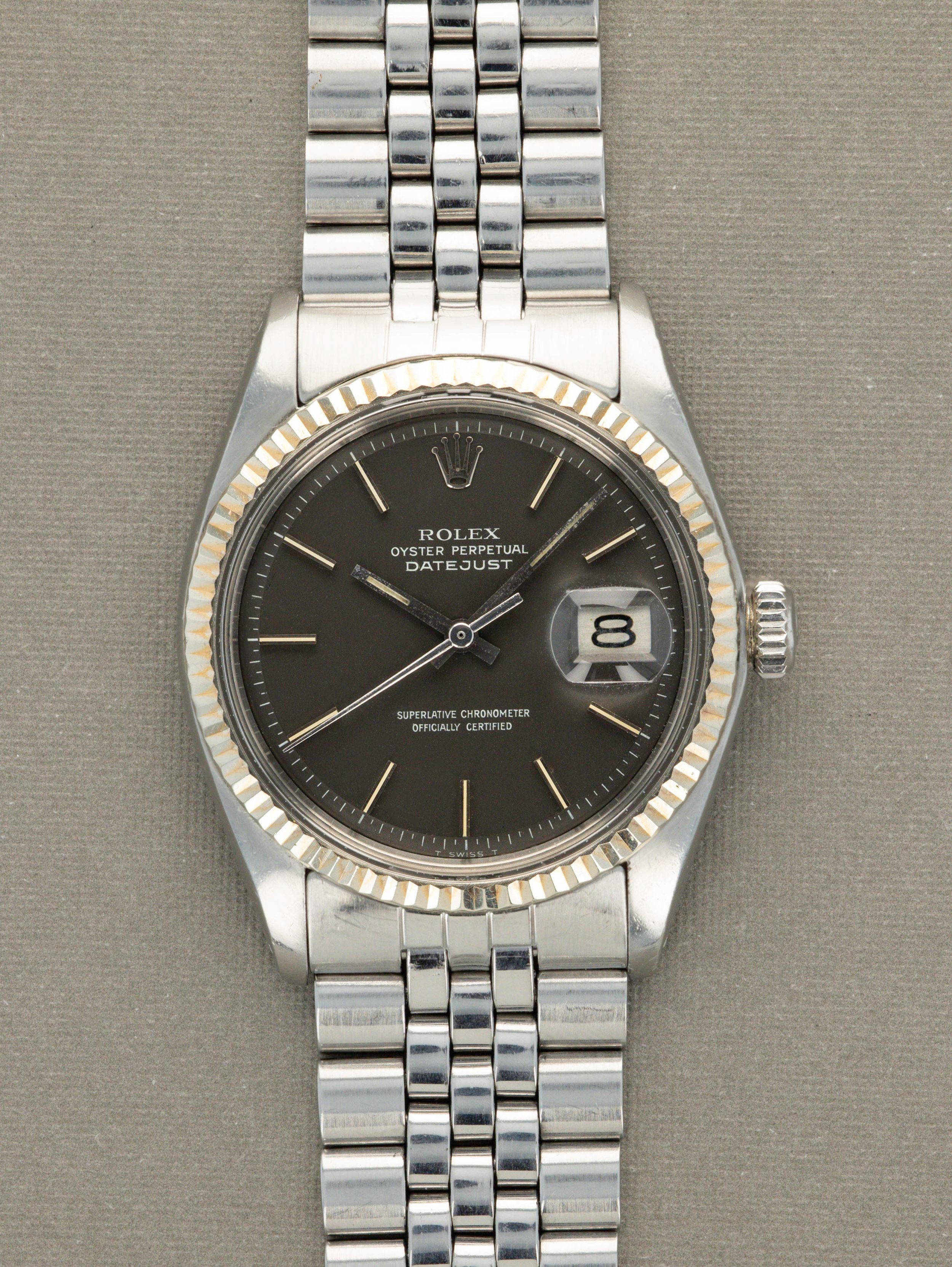 Rolex Datejust Ref. 1601 - Anthracite Dial w/papers
