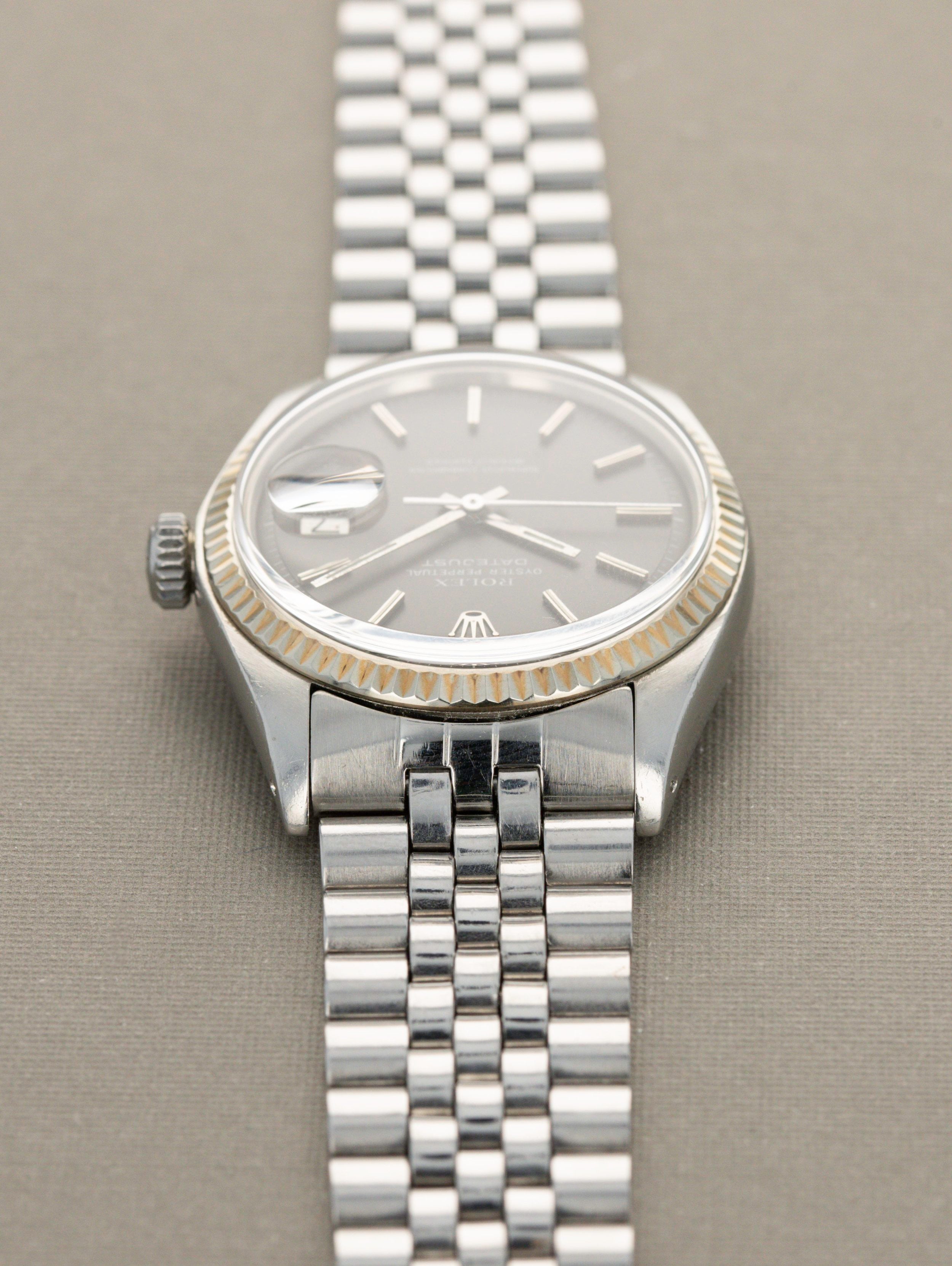 Rolex Datejust Ref. 1601 - Anthracite Dial w/papers