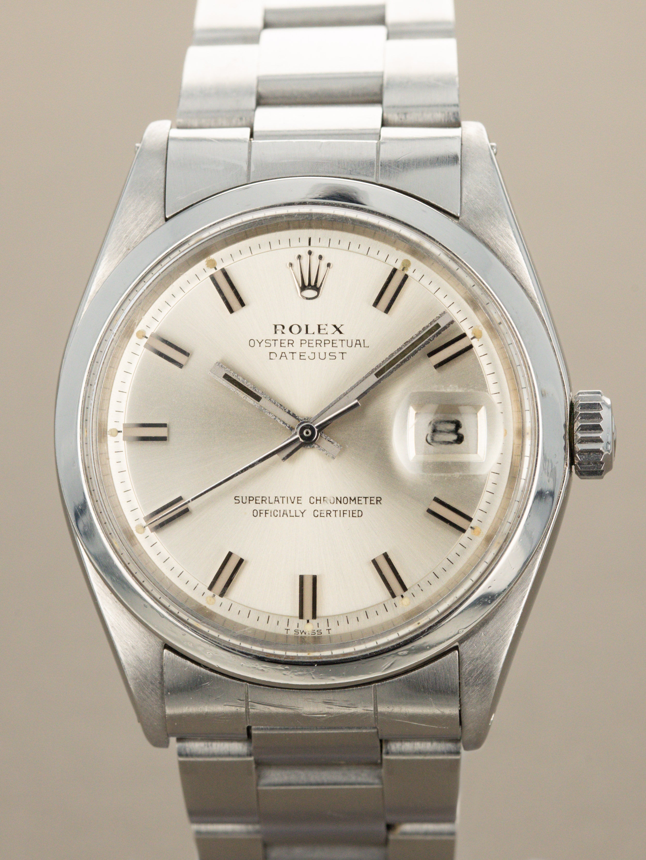 Rolex Datejust Ref. 1600 - Sunburst Silver 'Wide Boy' Dial