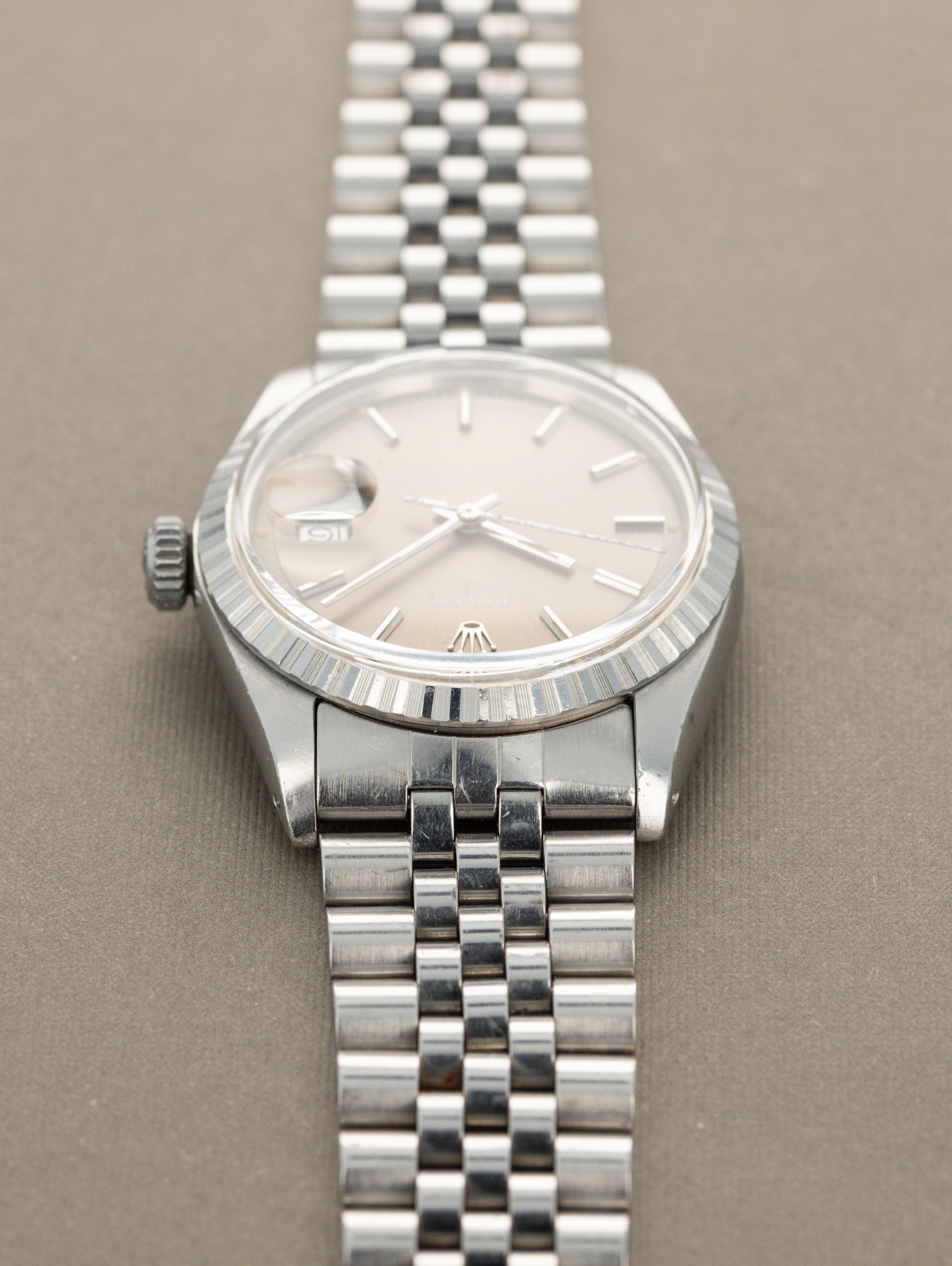 Rolex Datejust Ref. 1603 - Sunburst Taupe 'Sigma' Dial w/ White Text Unpolished