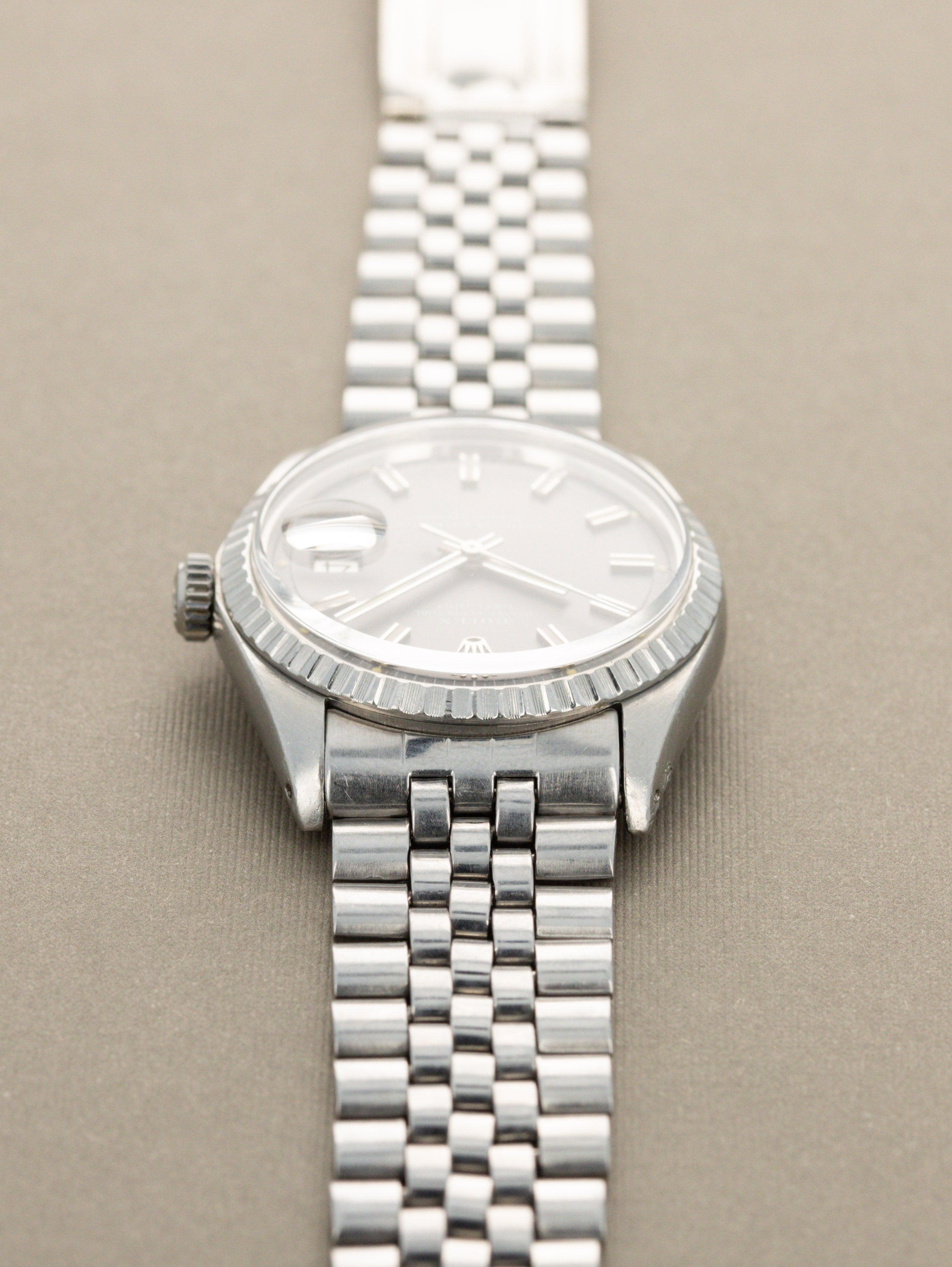 Rolex Datejust Ref. 1603 - Sunburst Grey 'Wide Boy Sigma' Dial Unpolished