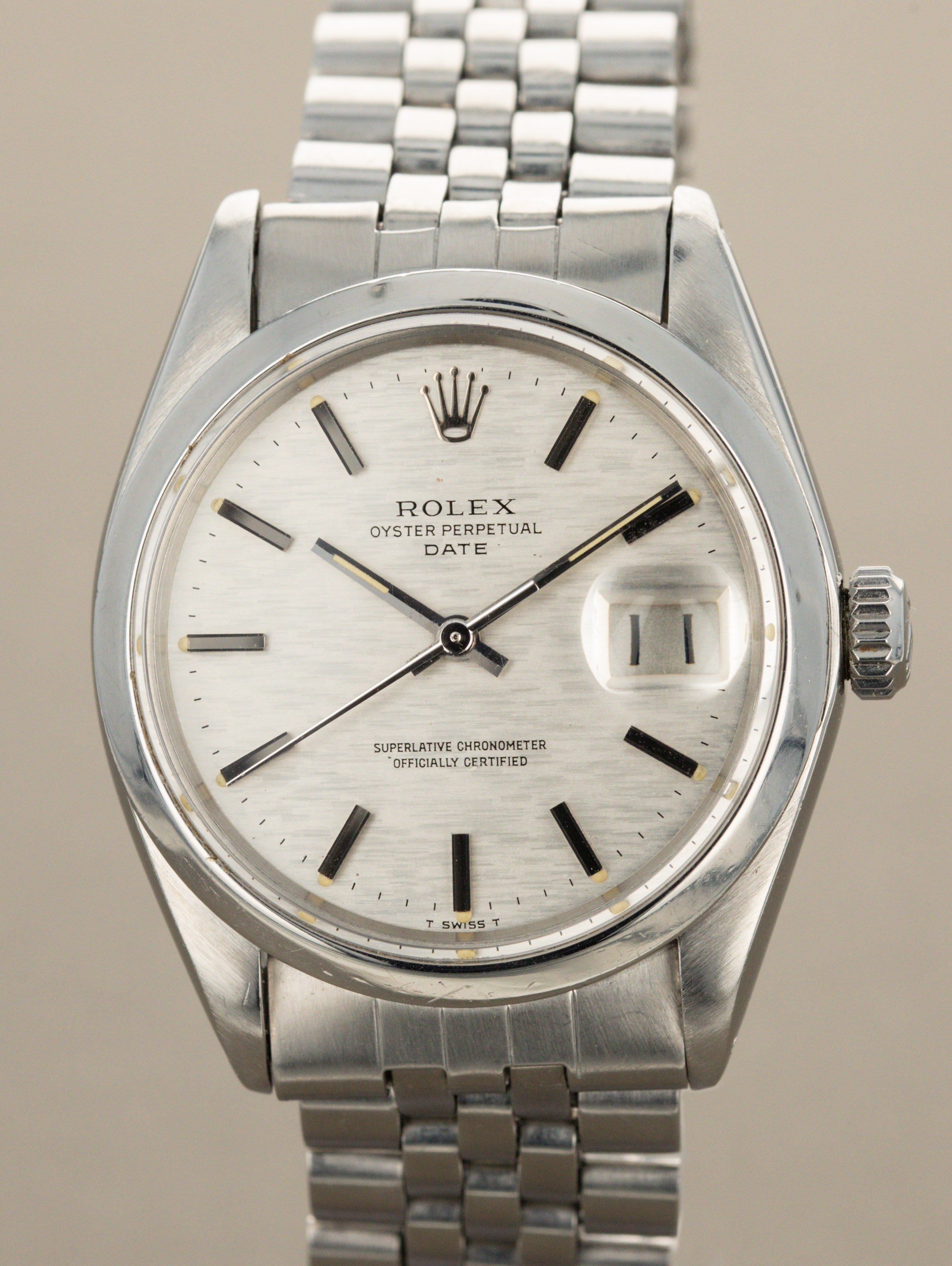 Rolex Oyster Perpetual Date Ref. 1500 - Silver 'Mosaic' Dial