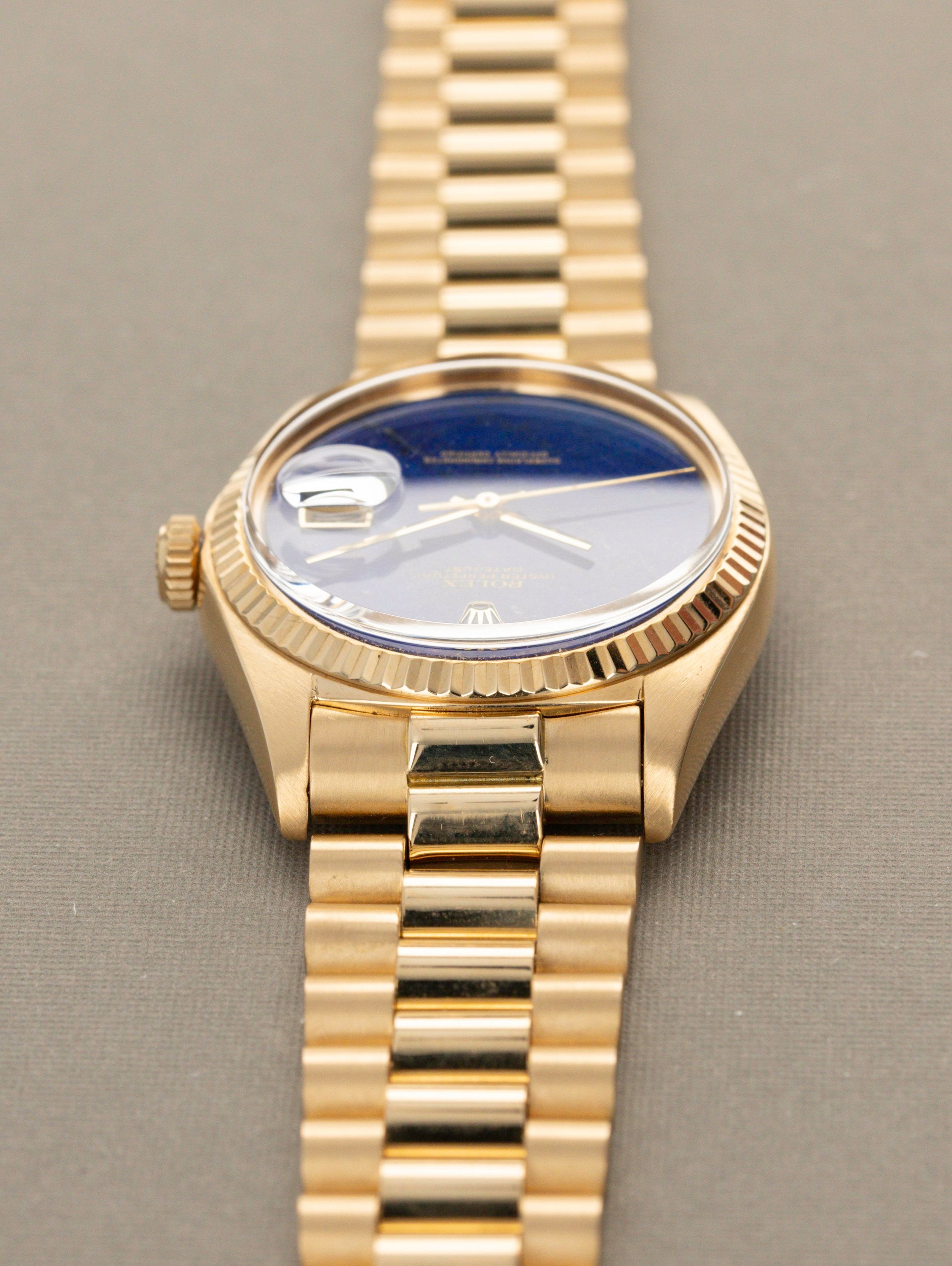 Rolex Datejust Ref. 1601/8 Lapis Lazuli w/ RSC documents