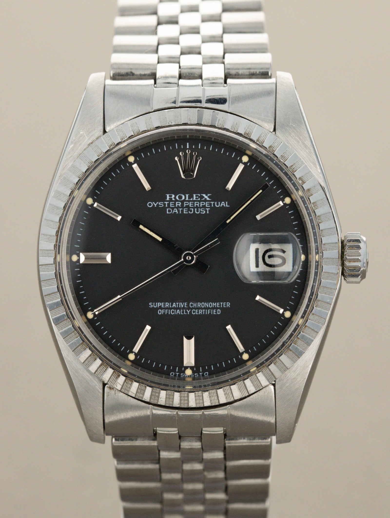 Rolex Datejust Ref. 1603 - Matte Black 'Sigma' Dial