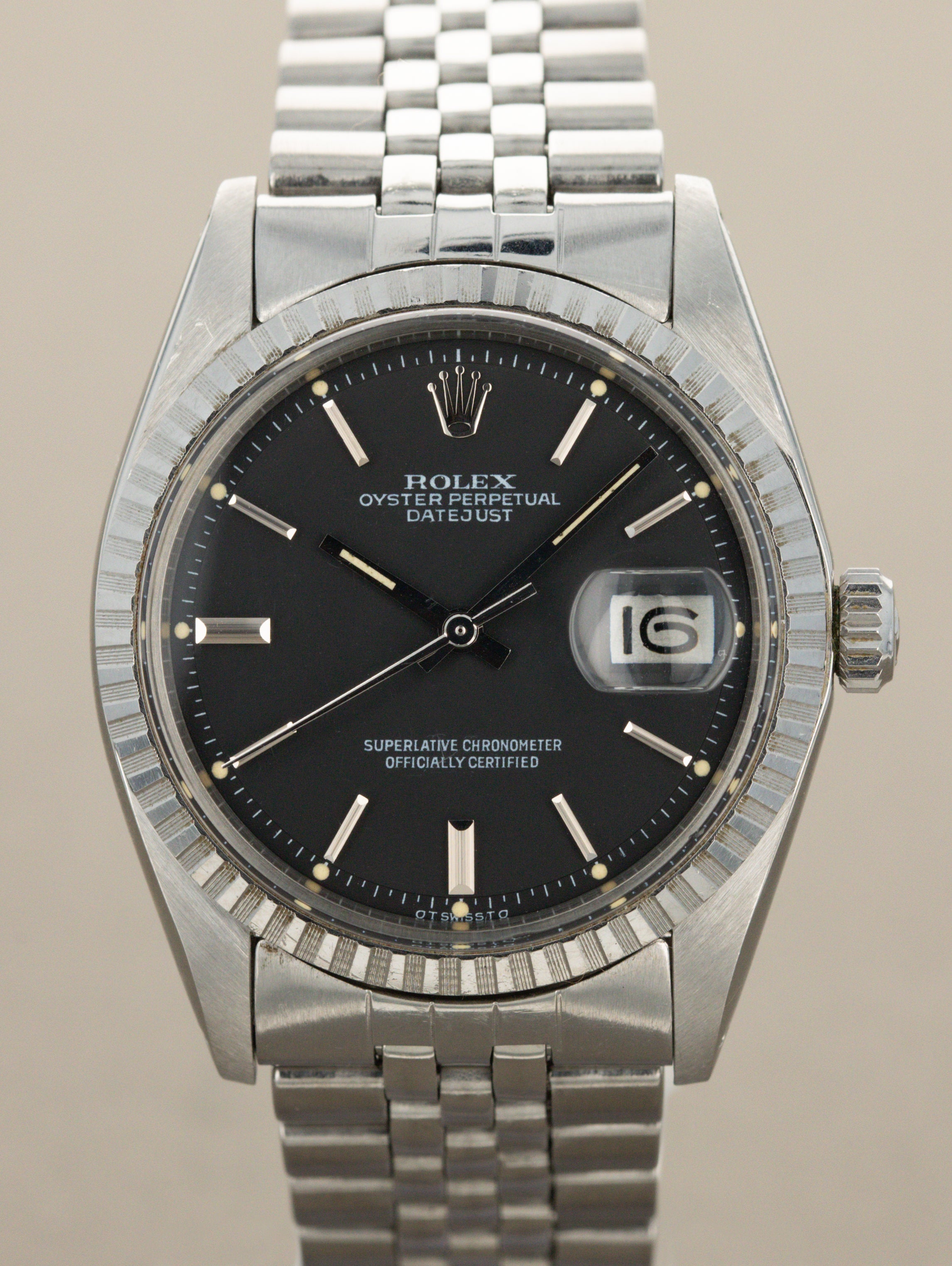 Rolex Datejust Ref. 1603 - Matte Black 'Sigma' Dial