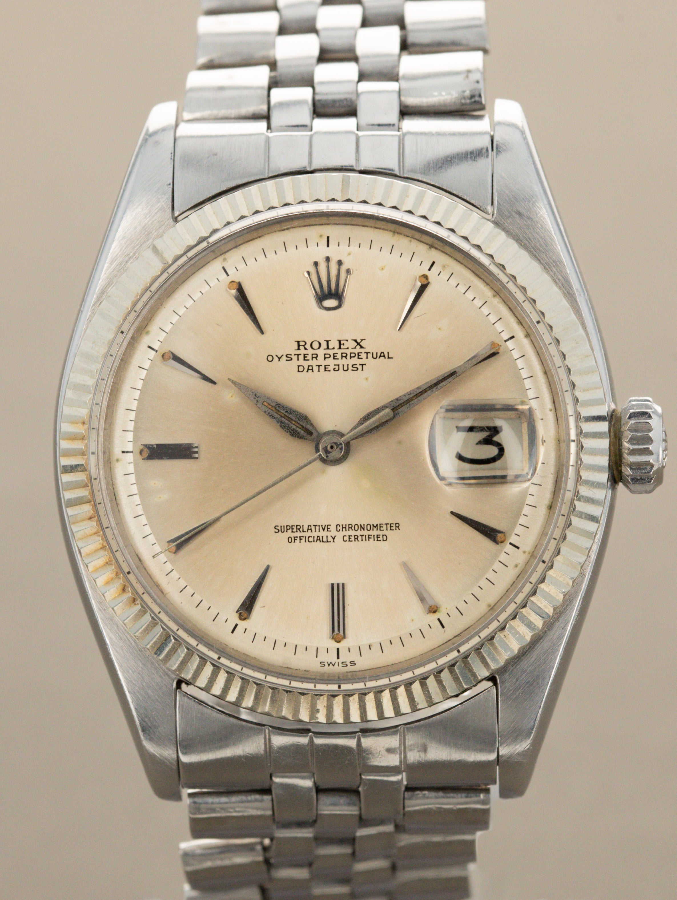 Rolex Datejust Ref. 6605 - Sunburst Silver Dial
