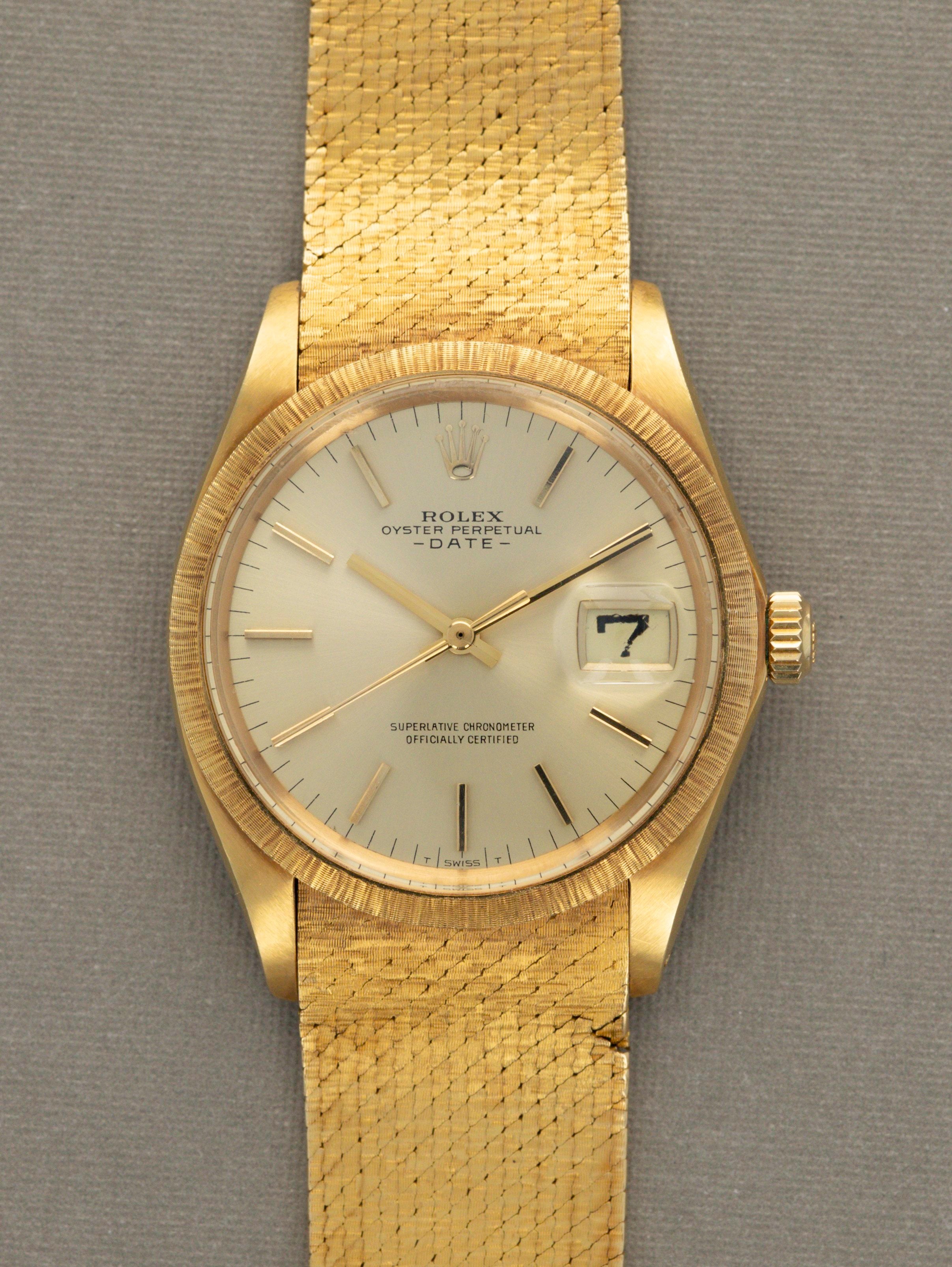 Rolex Date Ref. 1511 18k Mesh