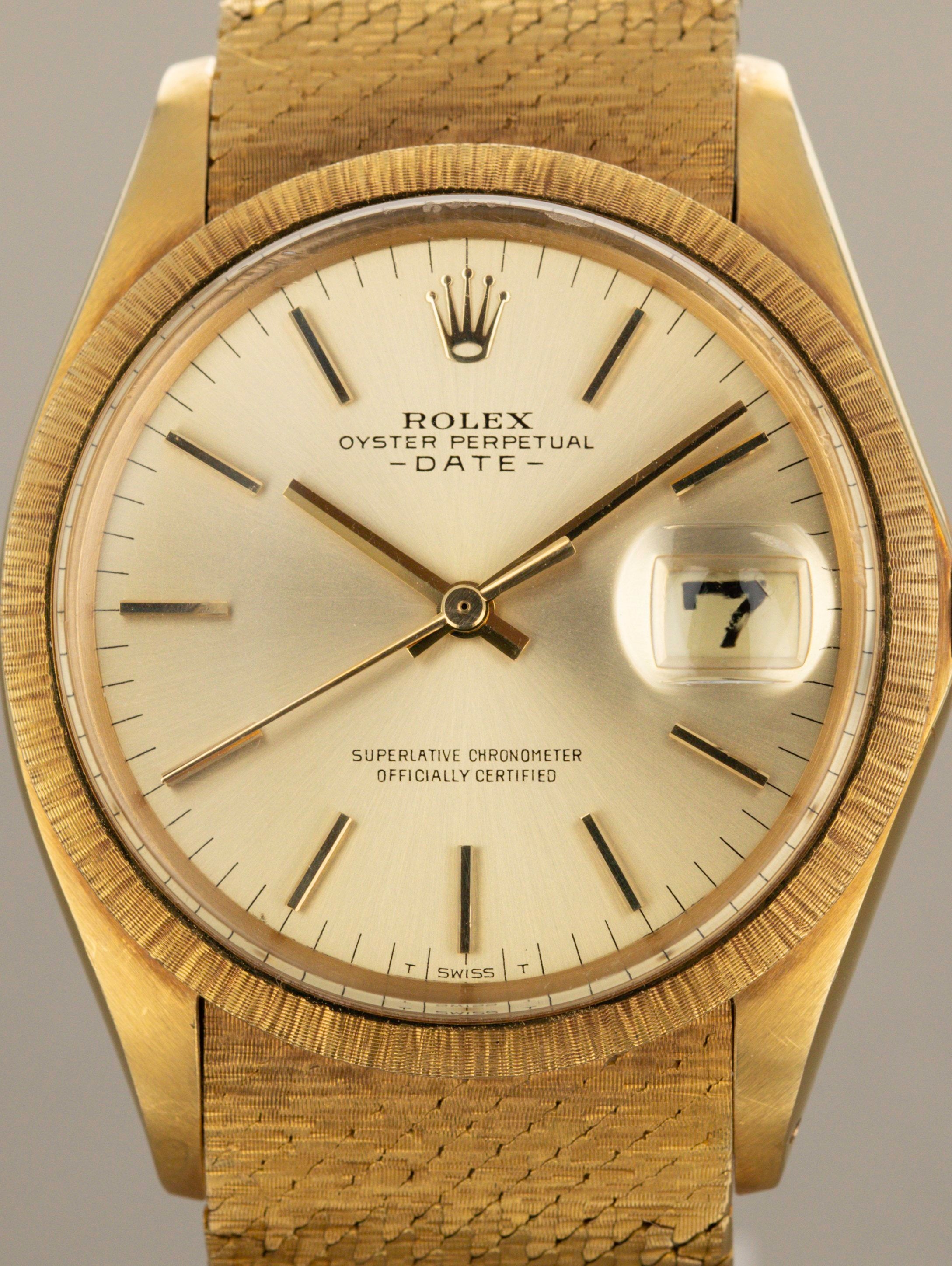 Rolex Date Ref. 1511 18k Mesh