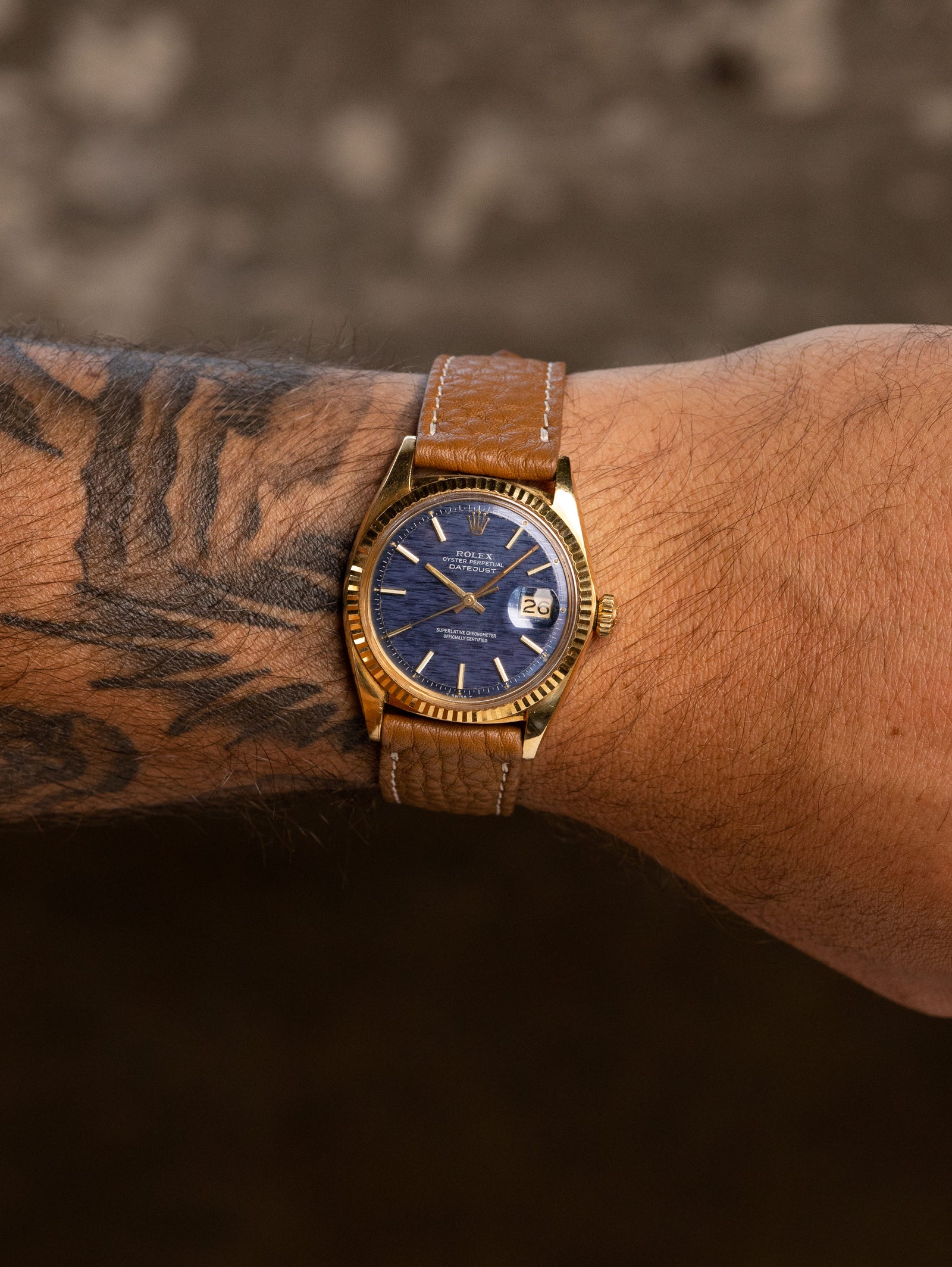 Rolex Datejust Ref. 1601/8 - Blue 'Mosaic' Dial Unpolished