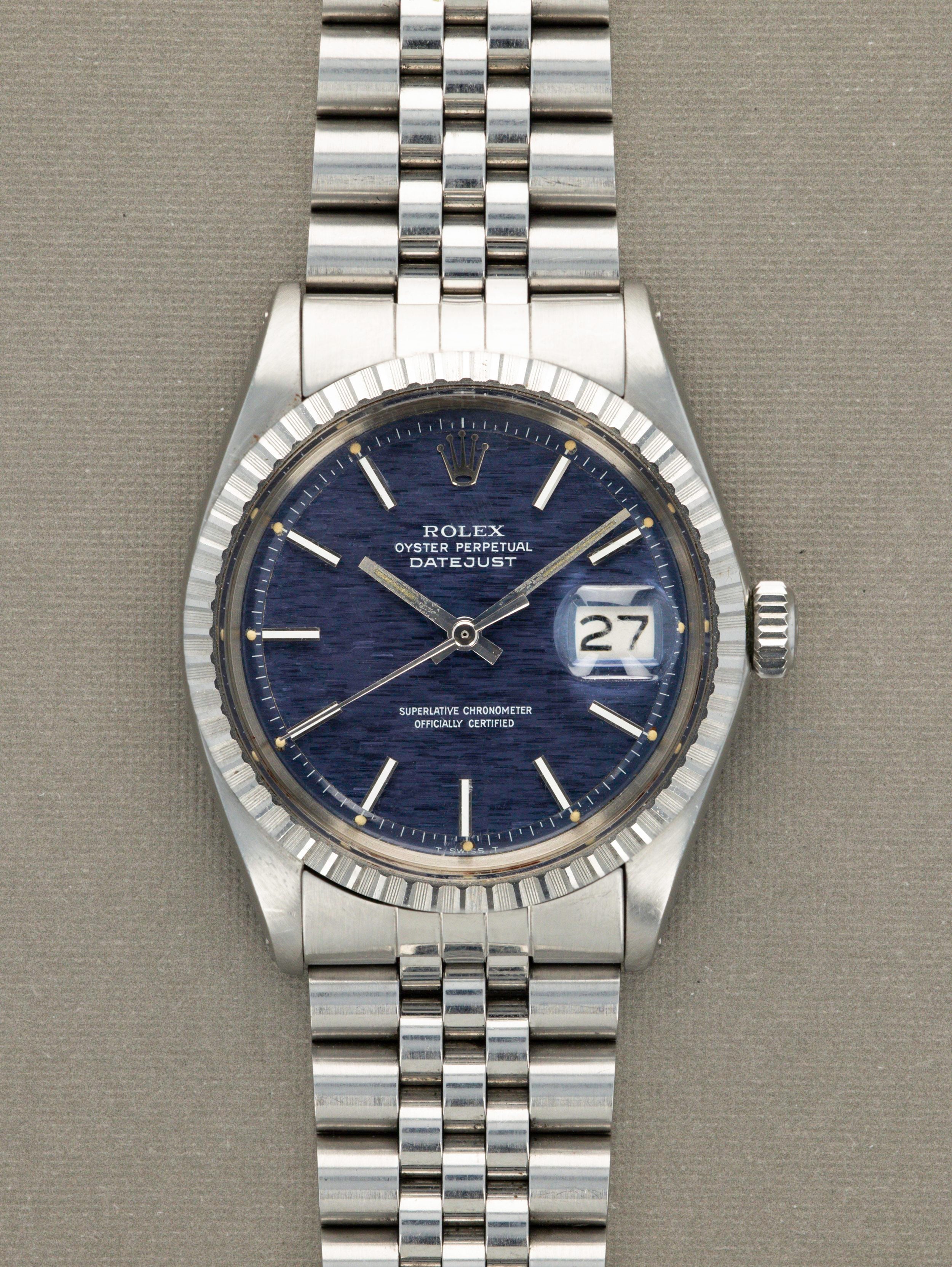 Rolex Datejust Ref 1603 - Blue Mosaic Dial