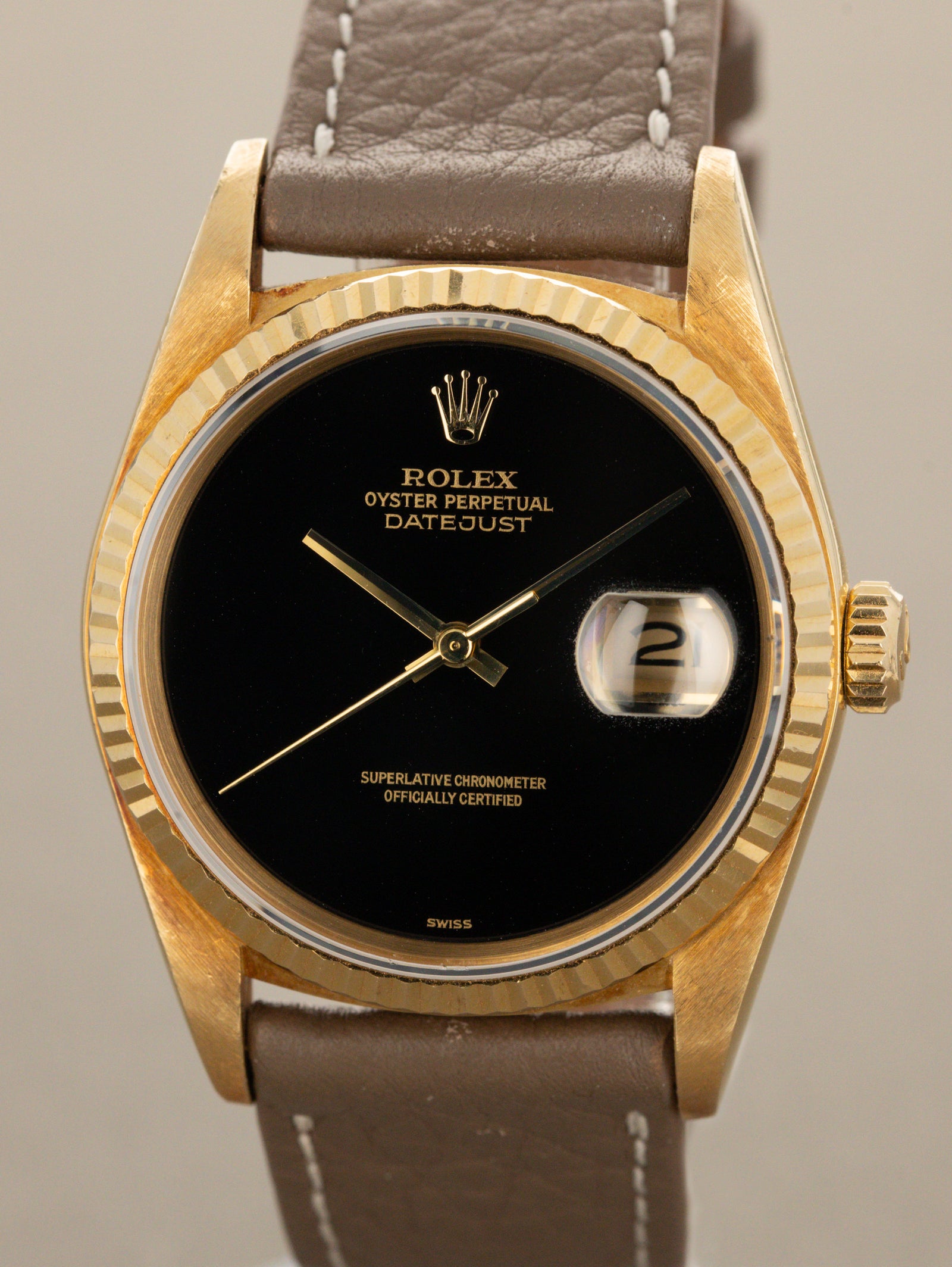 Rolex Datejust Ref. 16018 - 'Onyx' Stone Dial Unpolished