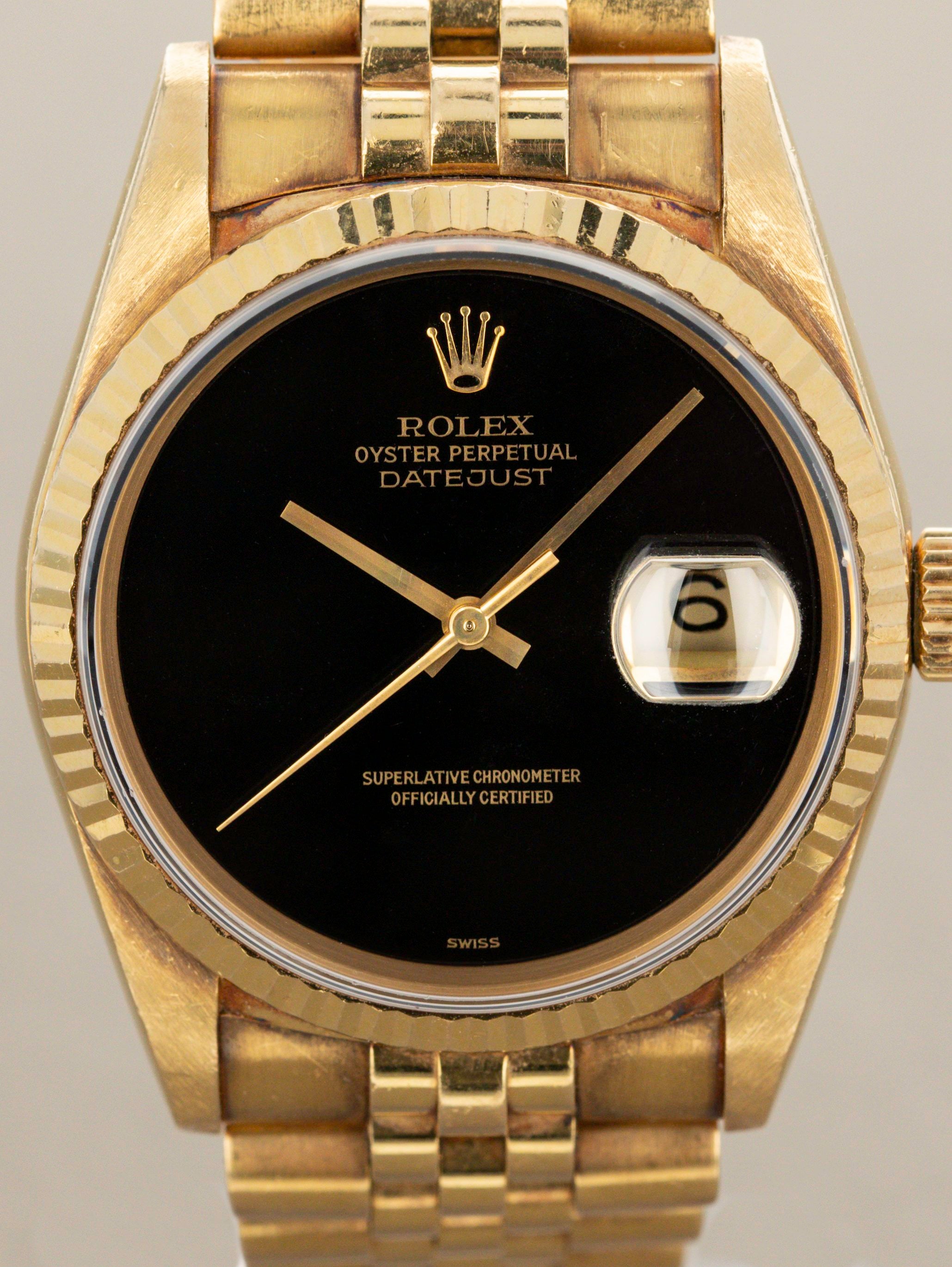 Rolex Datejust Ref 16238 Onyx Dial