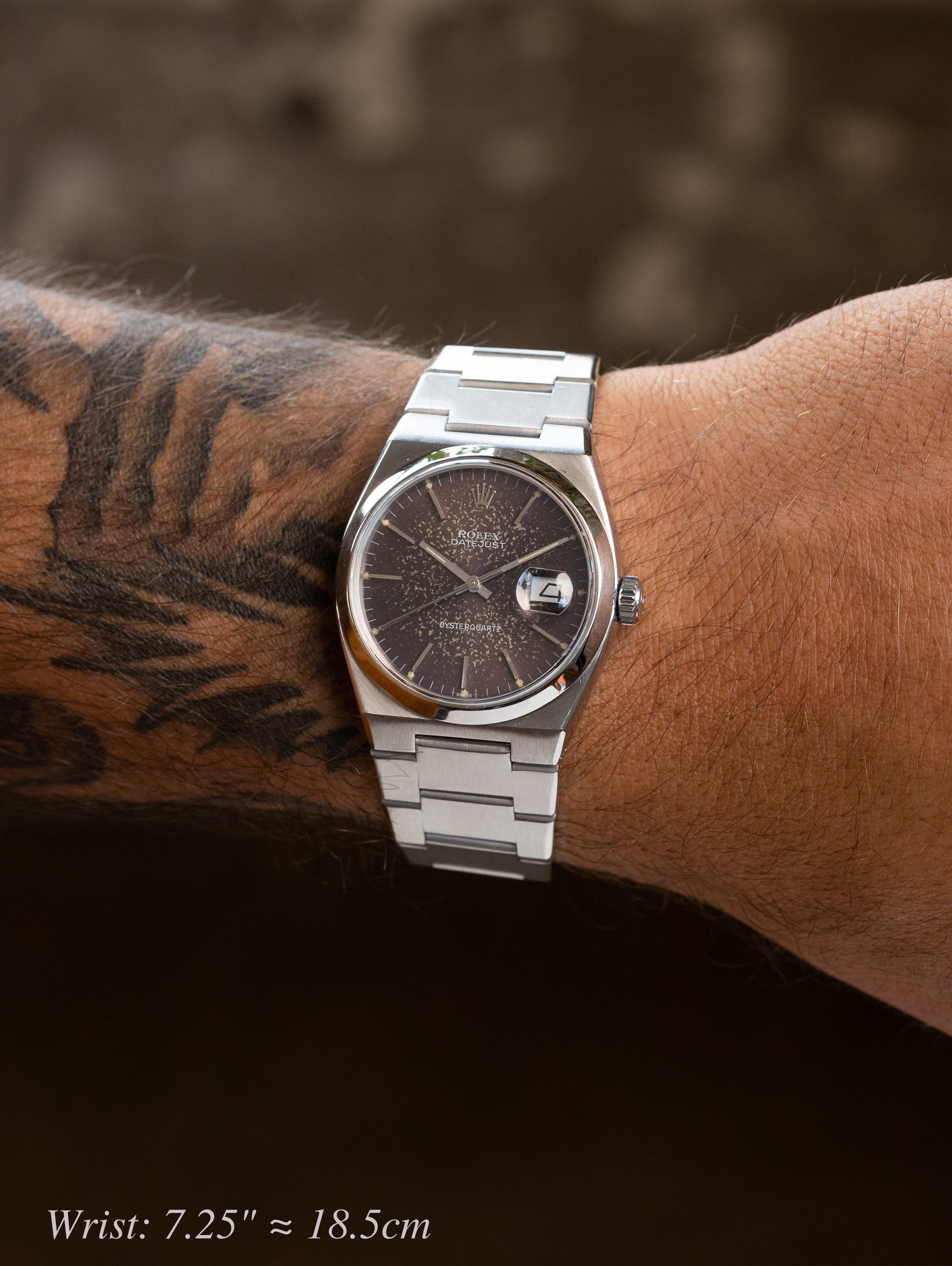 Rolex Oysterquartz Datejust Ref. 17000 - Purple 'Cosmic' Tropical Dial