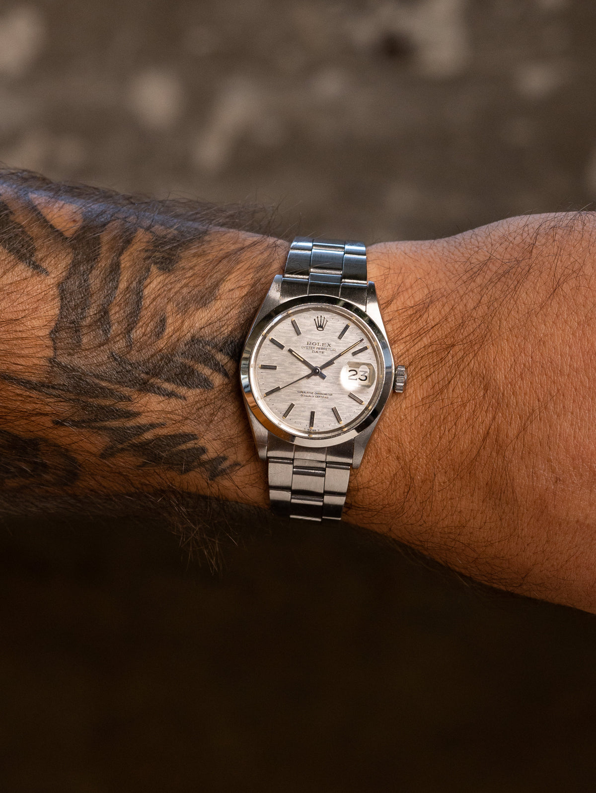 Rolex Oyster Perpetual Date Ref. 1500 - Silver 'Mosaic' Dial