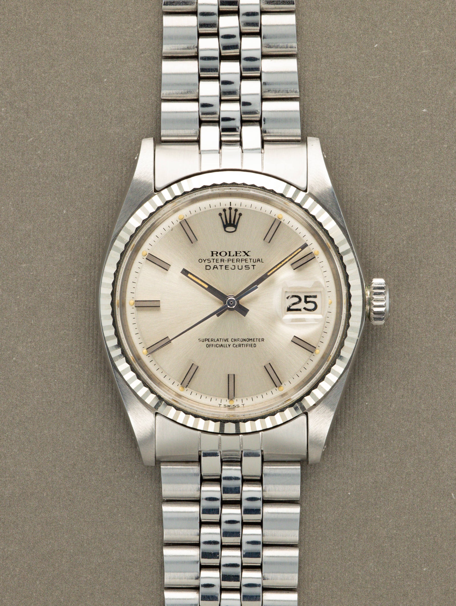 Rolex Datejust Ref. 1601 - Sunburst Silver Dial LNOS w/ Box & Papers