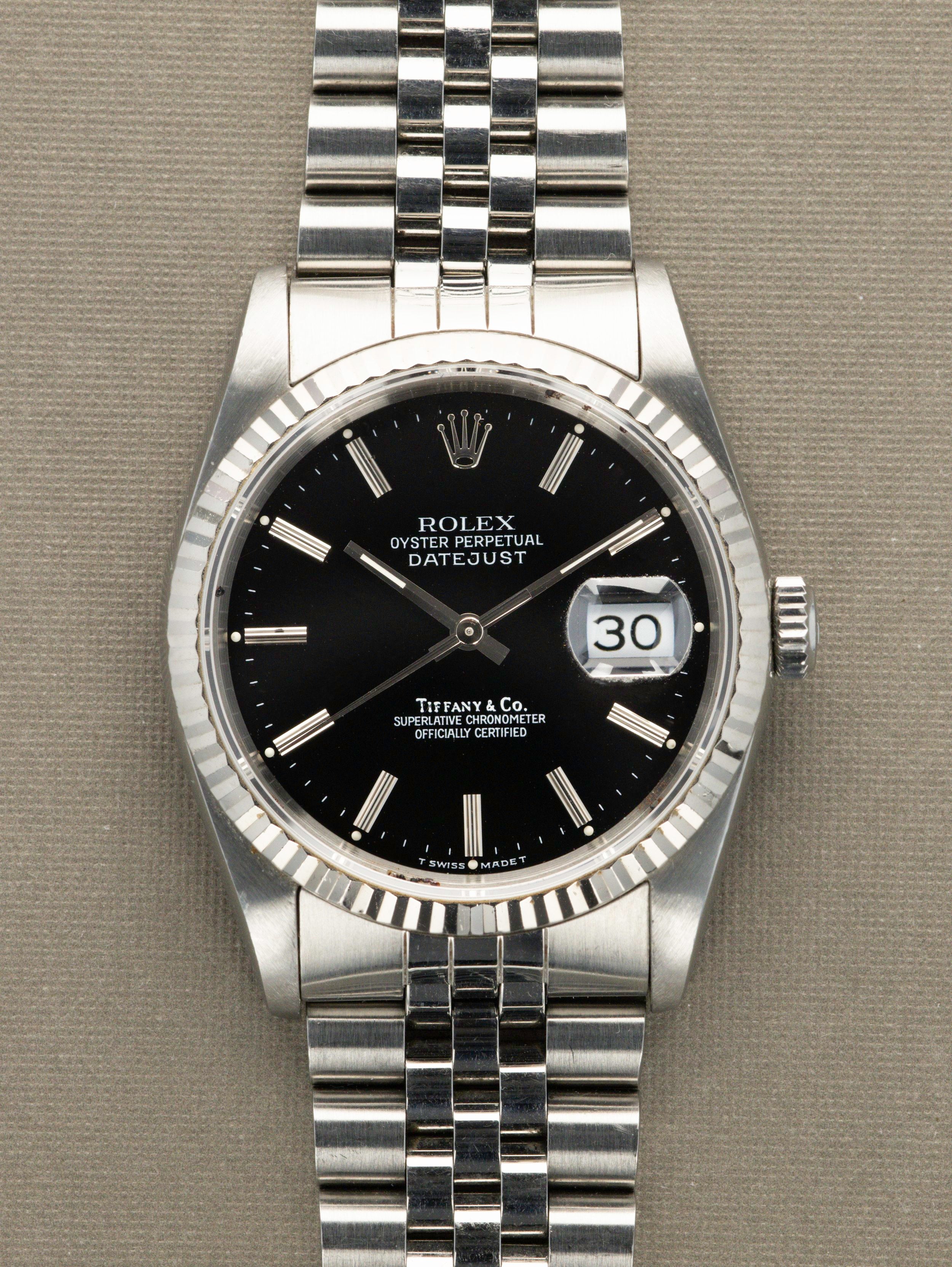 Rolex Datejust Ref. 16234 Black "Tiffany and Co"