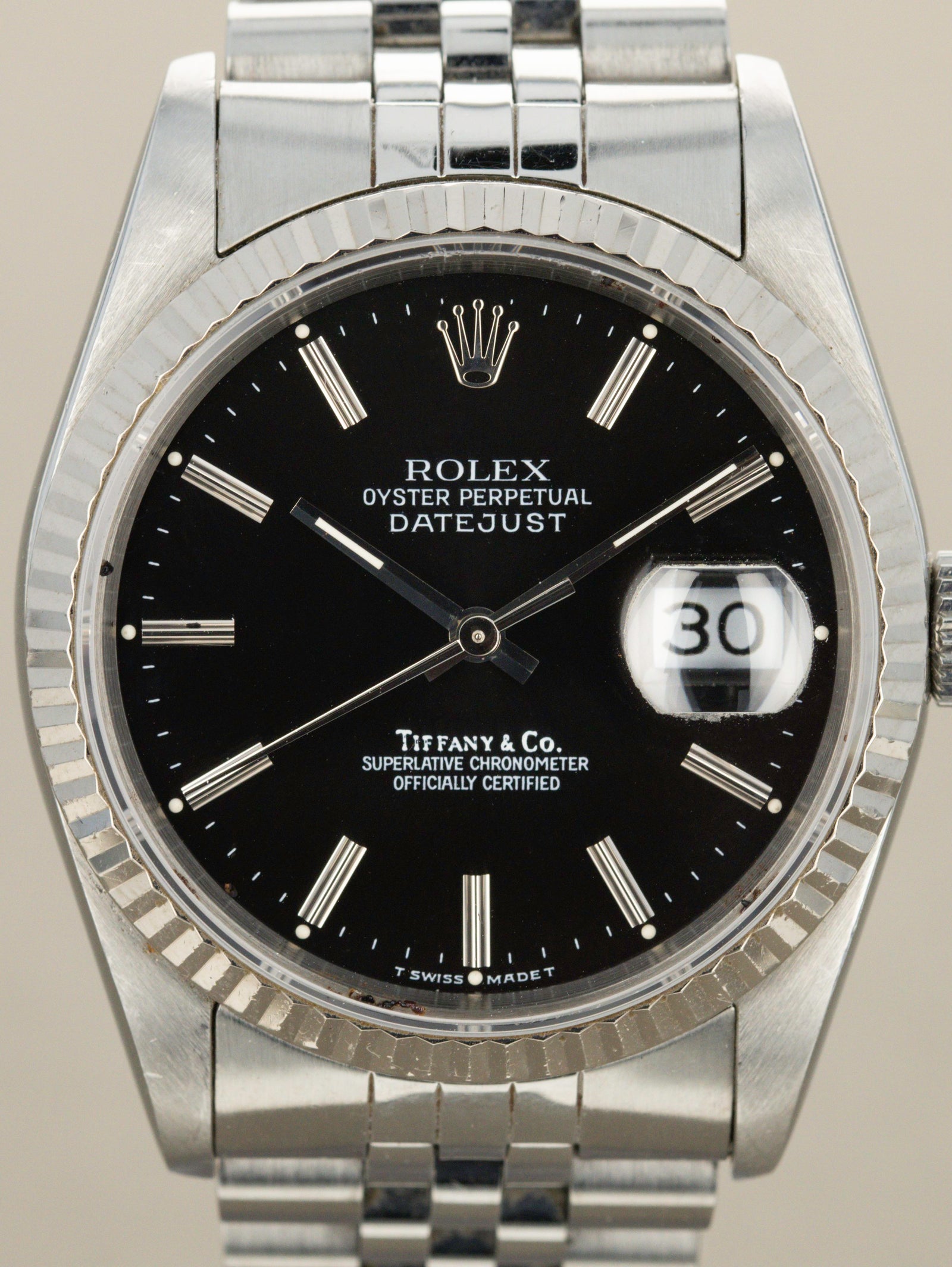 Rolex Datejust Ref. 16234 Black "Tiffany and Co"