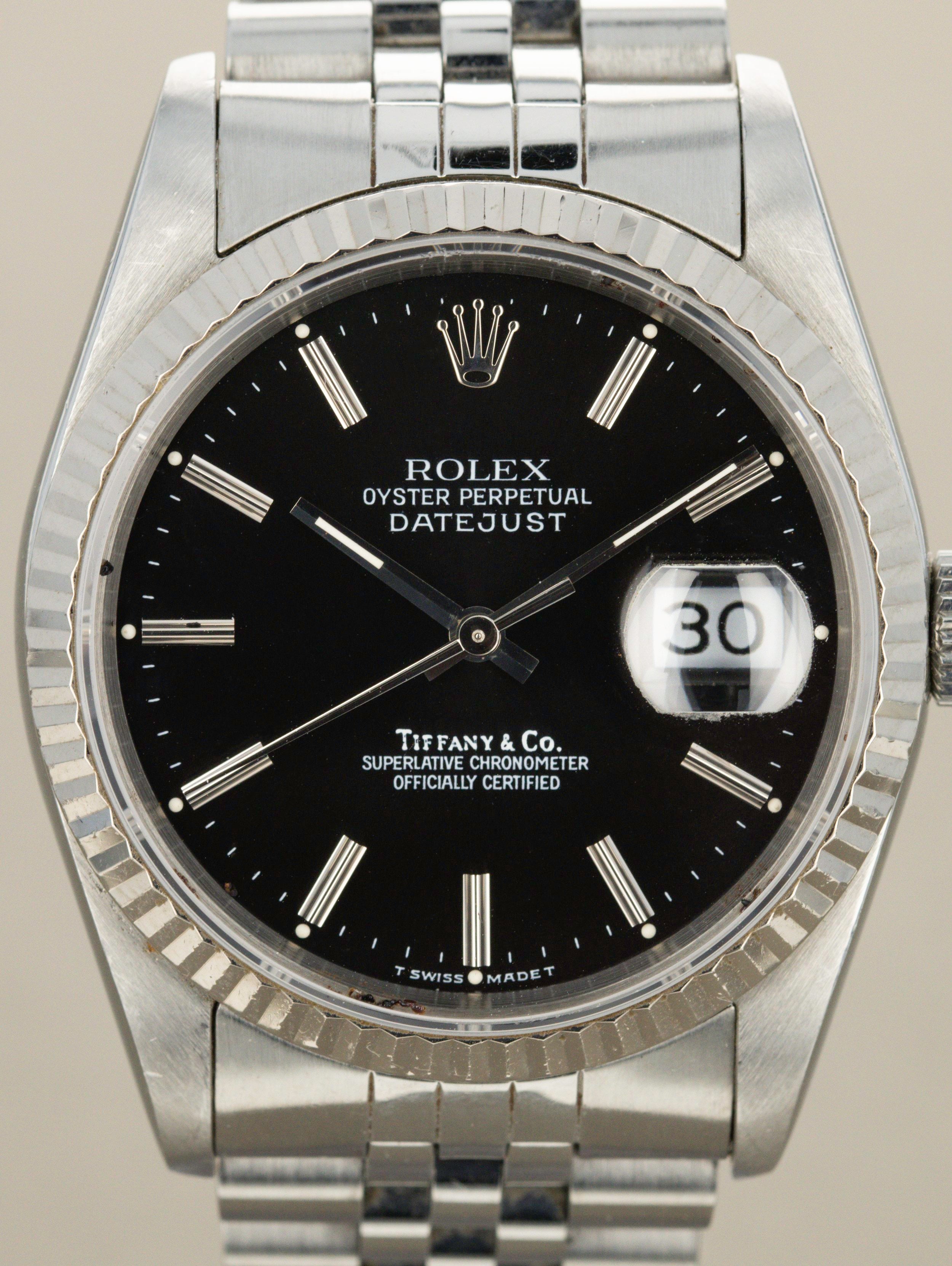 Rolex Datejust Ref. 16234 Black "Tiffany and Co"
