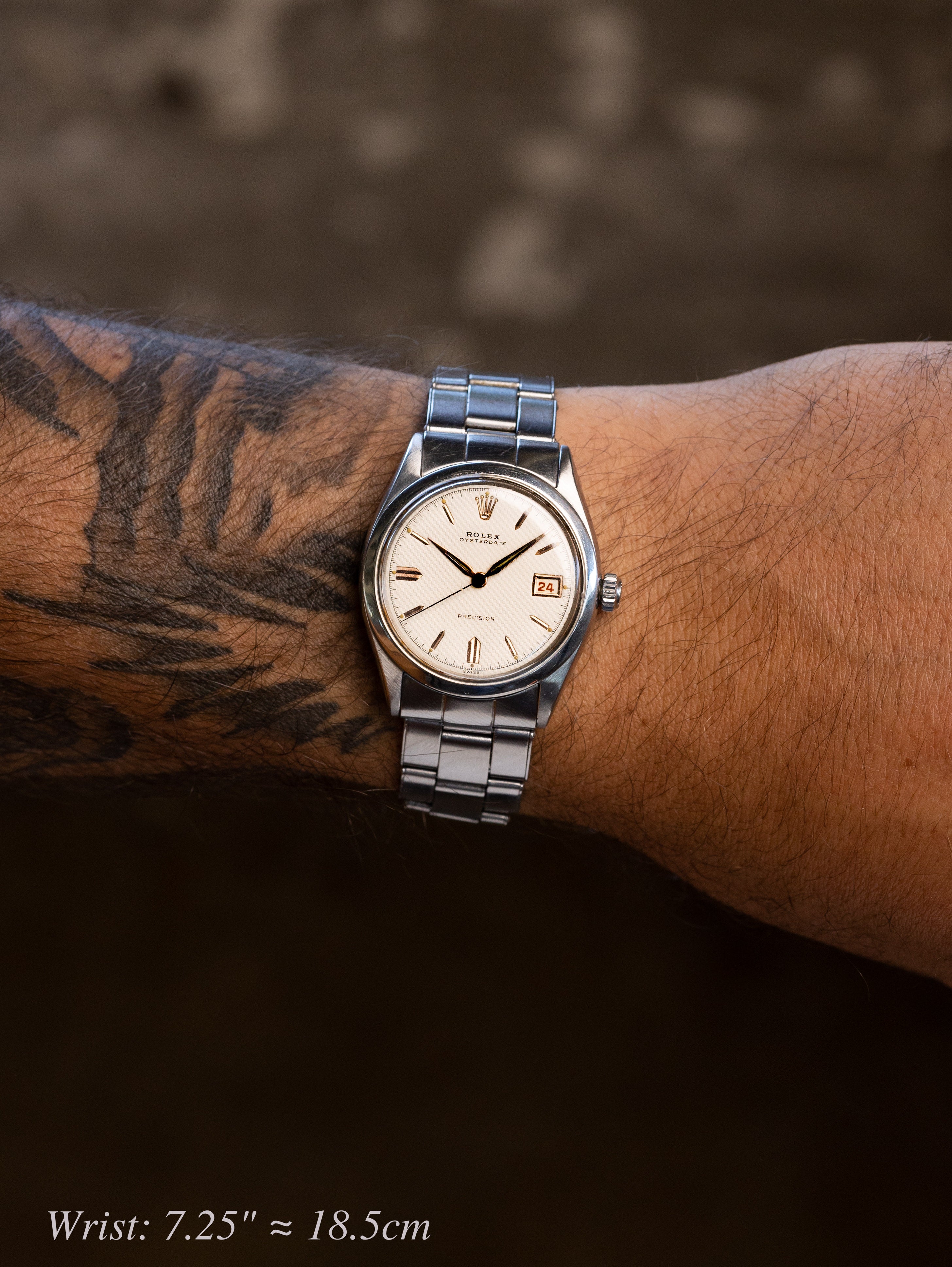Rolex Oysterdate Precision Ref. 6294 - White 'Honeycomb' Dial